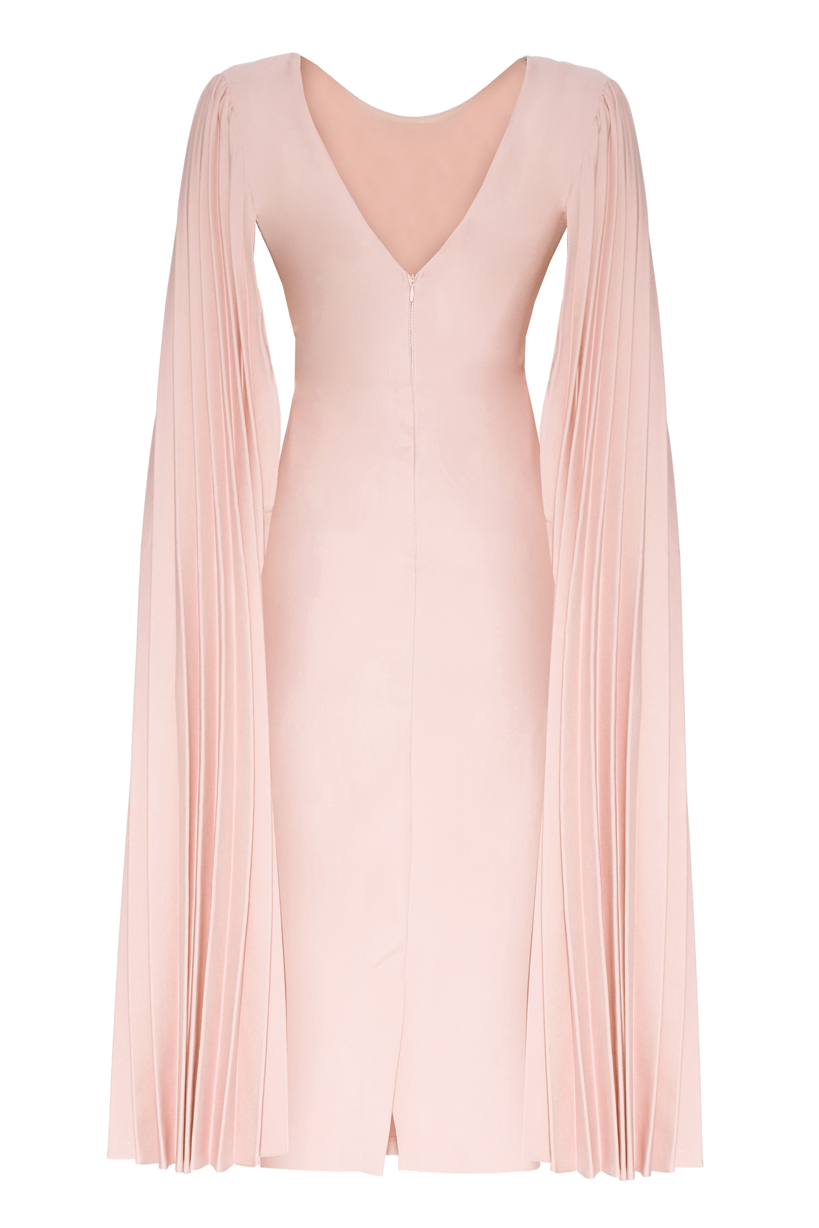 Puppy Crepe Long Sleeve Midi Dress