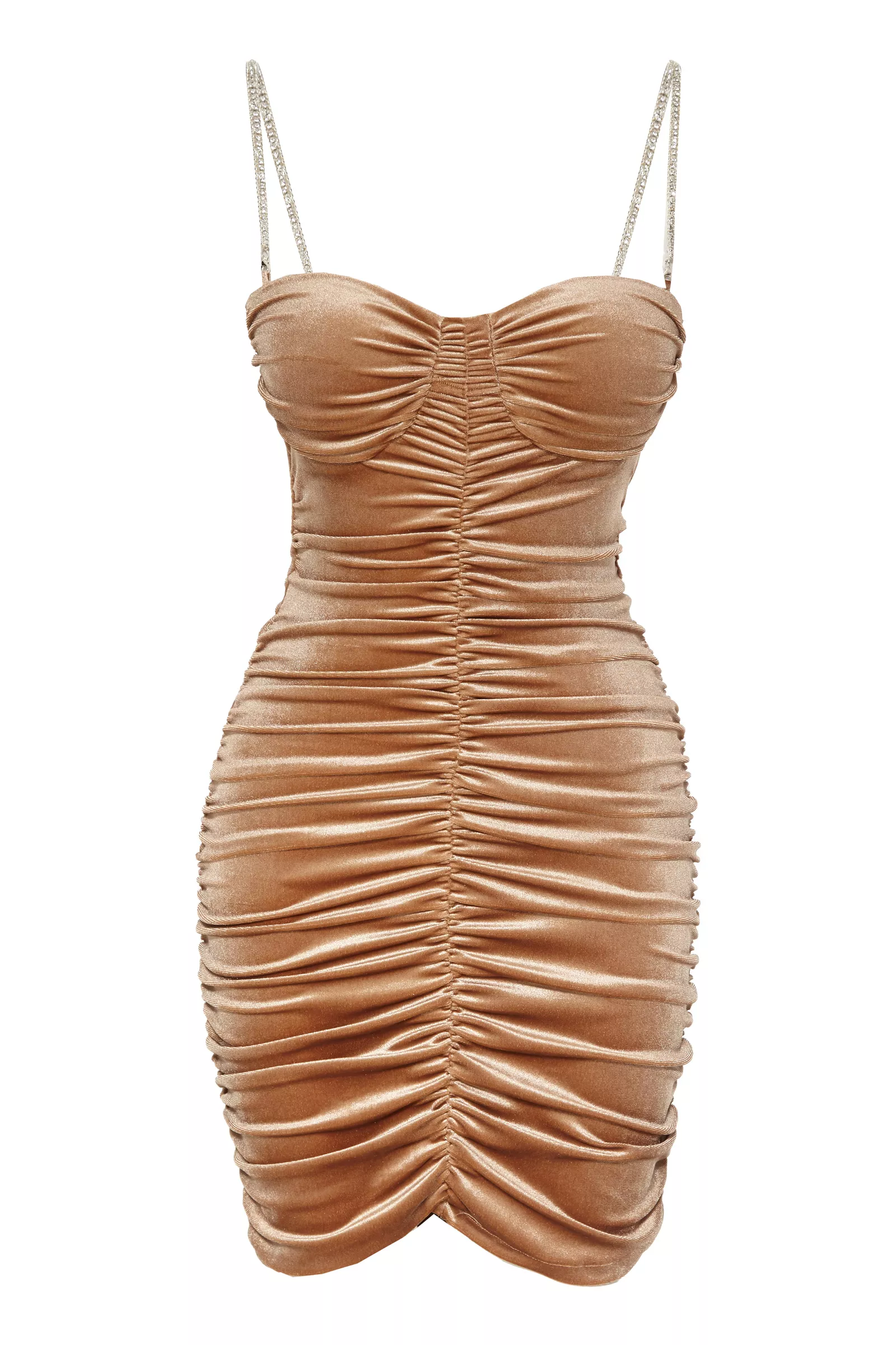Latte Velvet Sleeveless Mini Dress