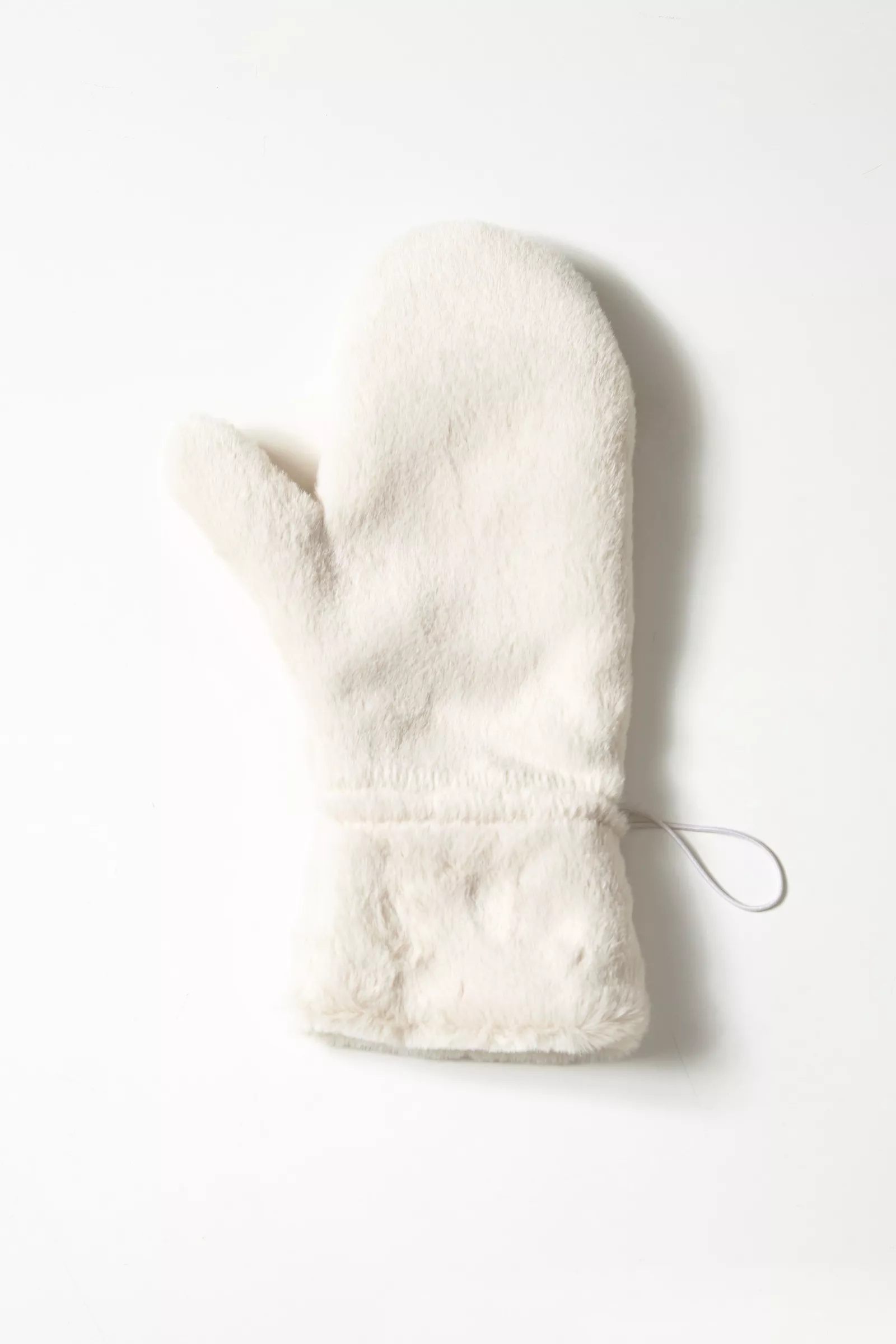 Beige Faux Fur Glove Accessory