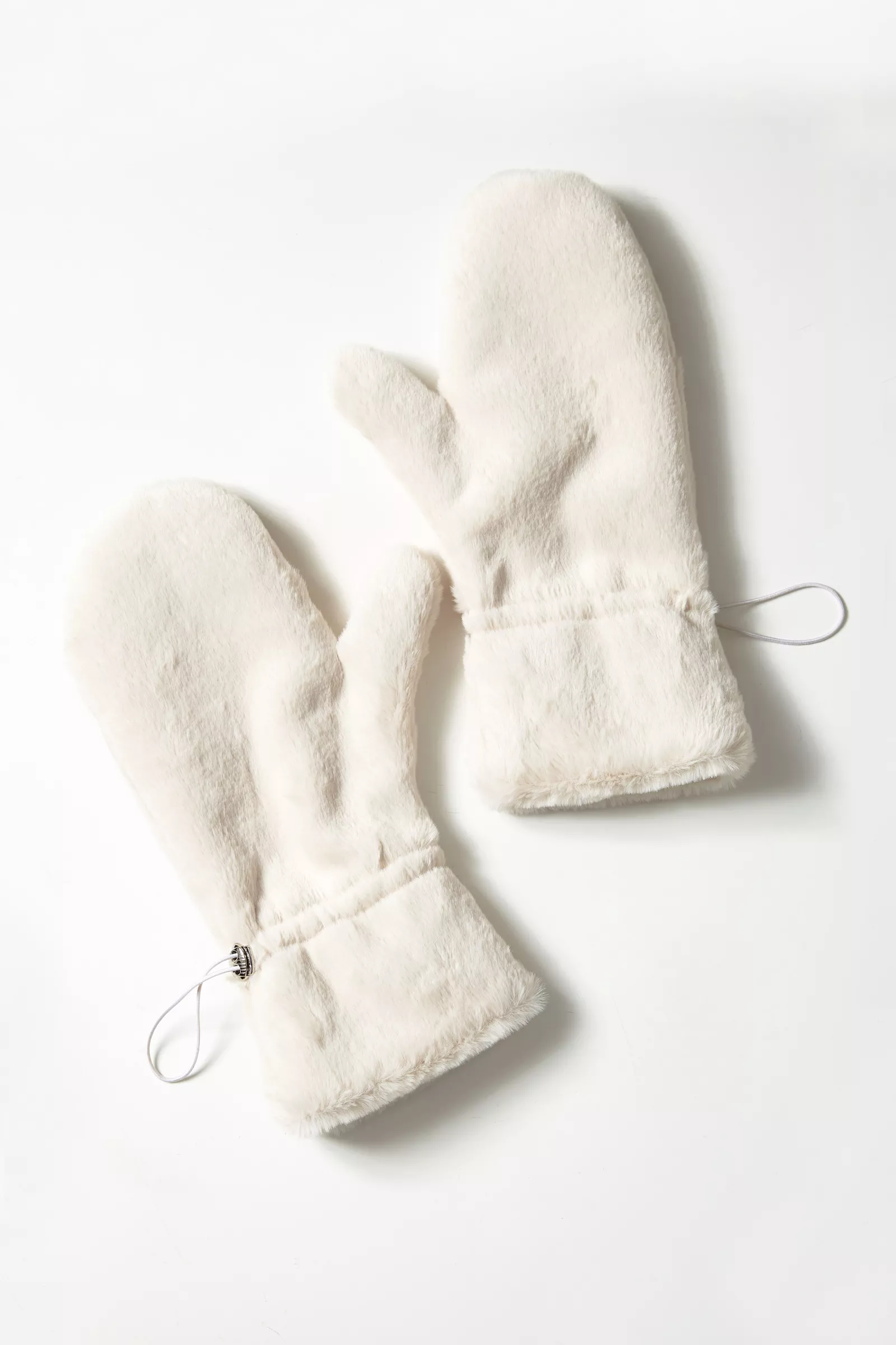 Beige Faux Fur Glove Accessory