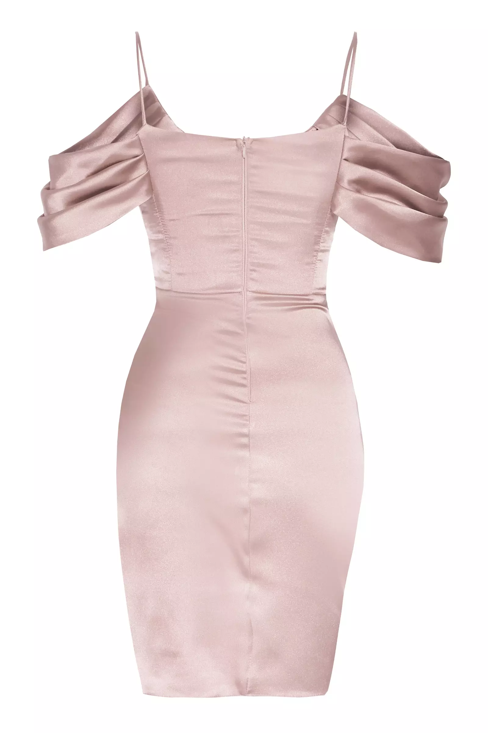Blush Satin Sleeveless Mini Dress