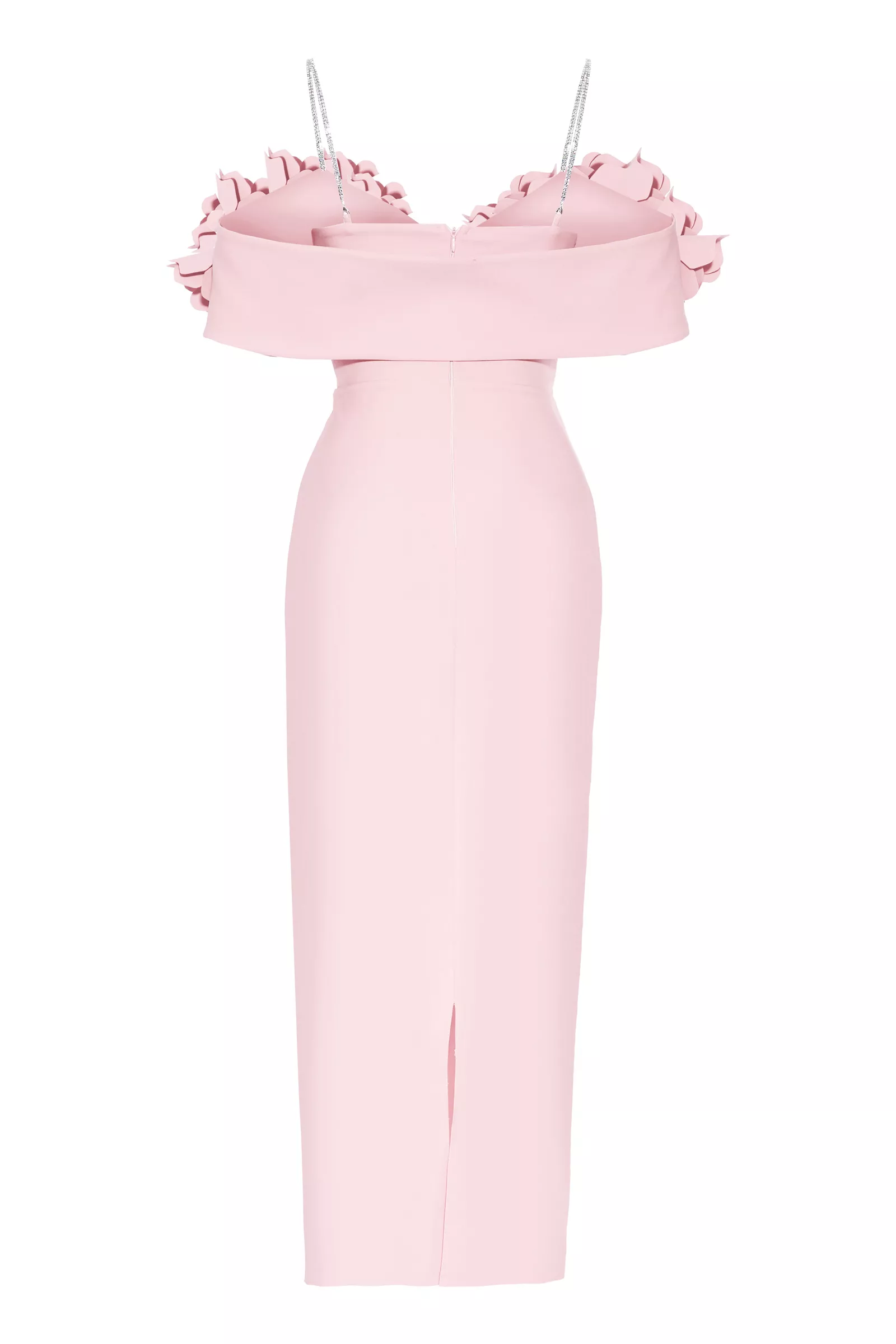 Blush Crepe Sleeveless Maxi Dress