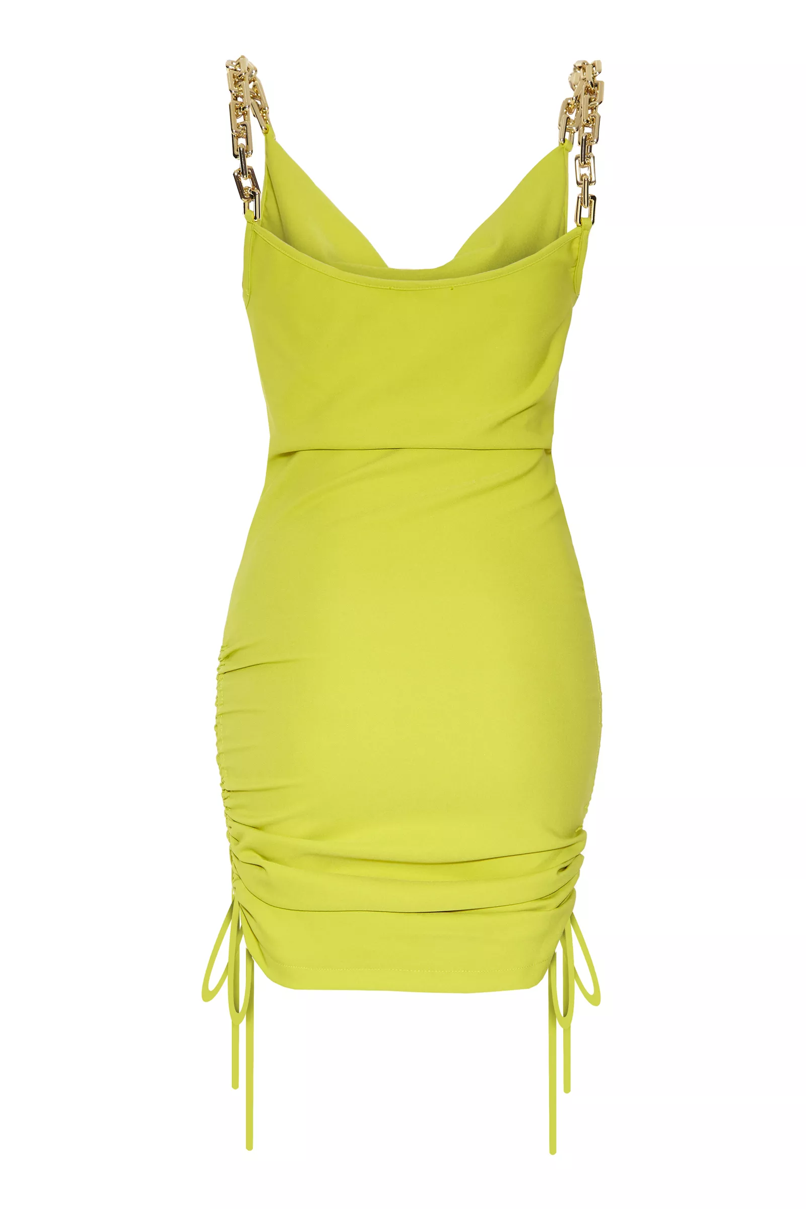 Pistachio Green Crepe Sleeveless Mini Dress