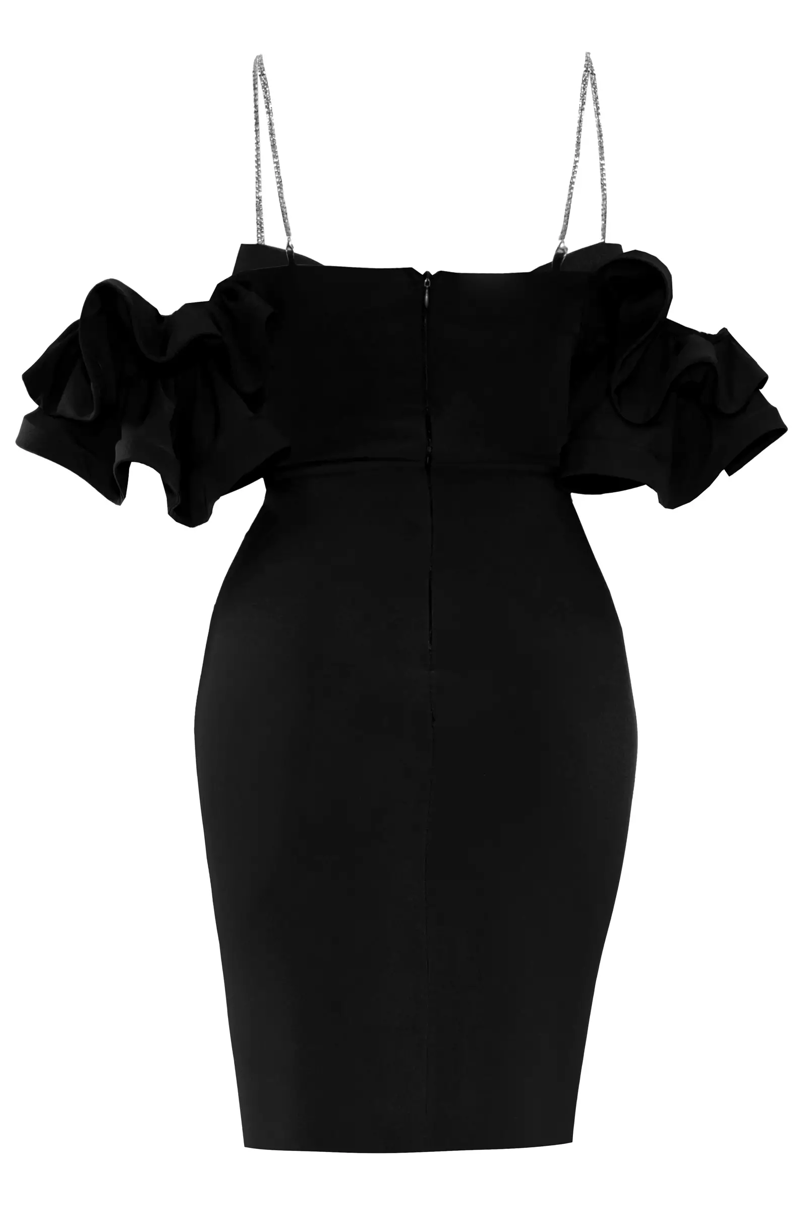 Black Plus Size Crepe Sleeveless Mini Dress