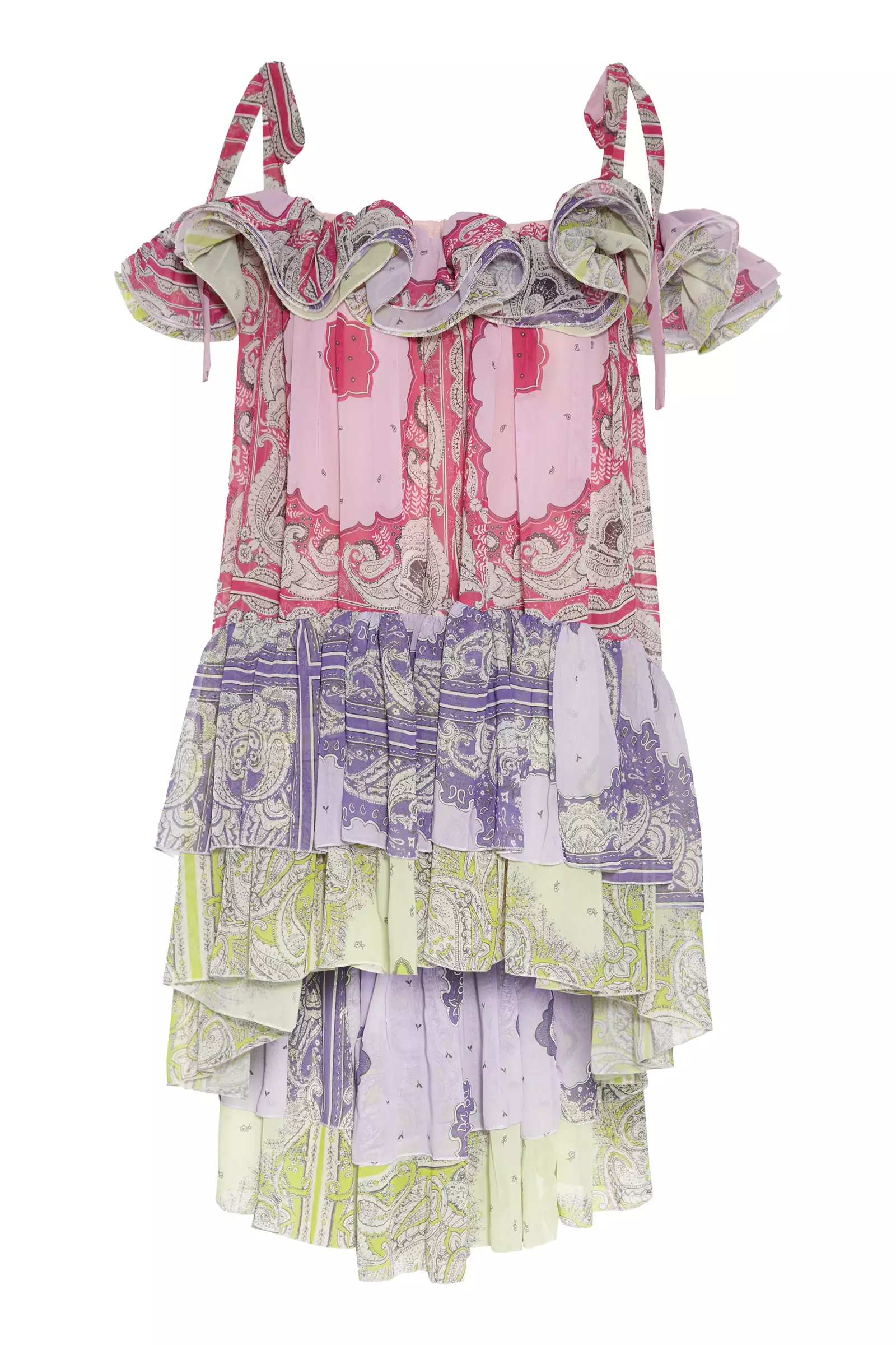 Printed Sifon Sleeveless Mini Dress