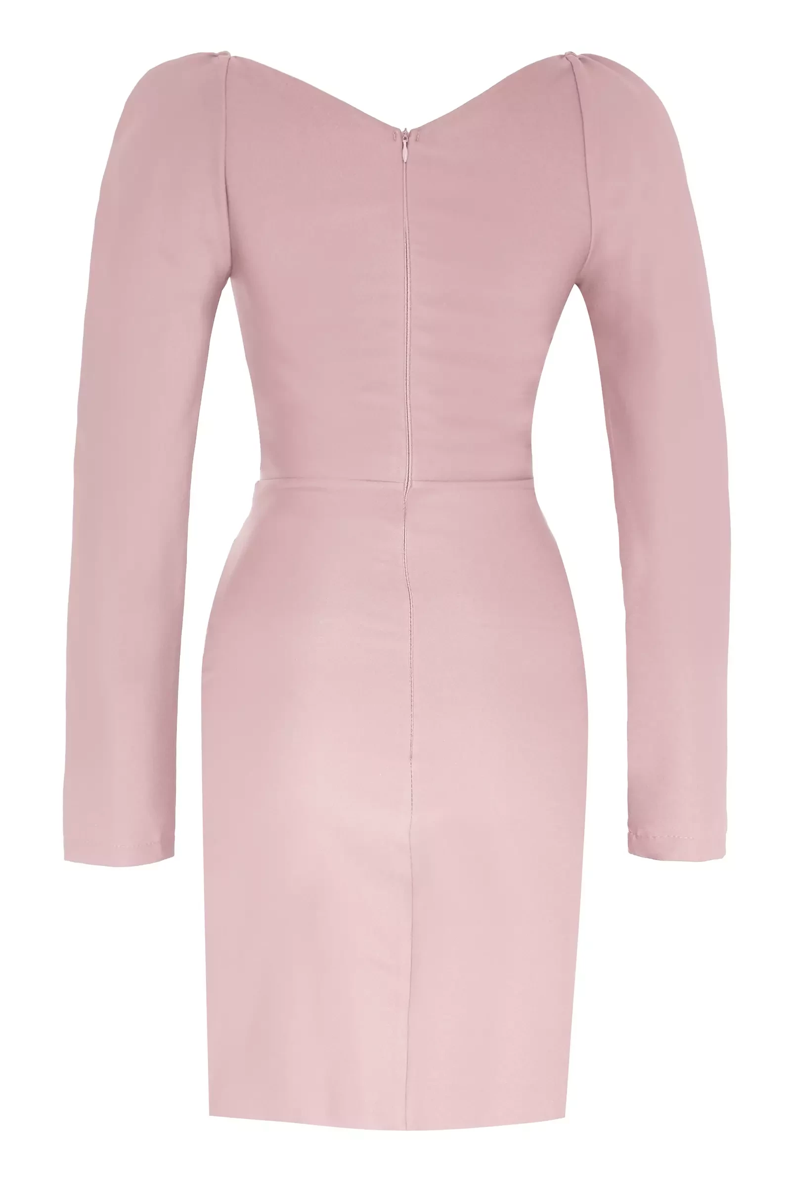 Blush crepe 3/4 sleeve mini dress