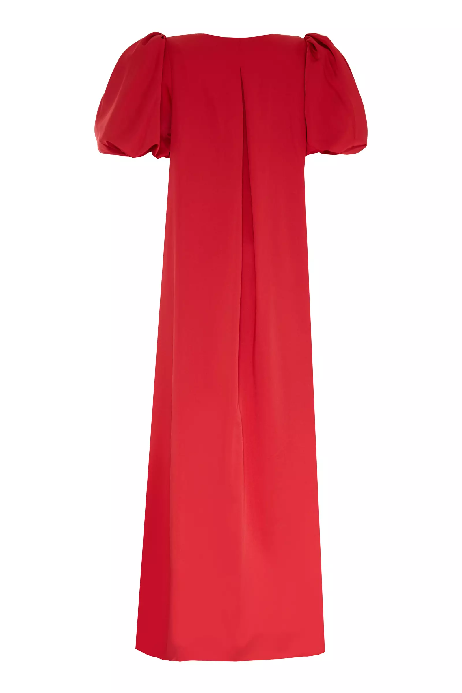 Red Satin Short Sleeve Mini