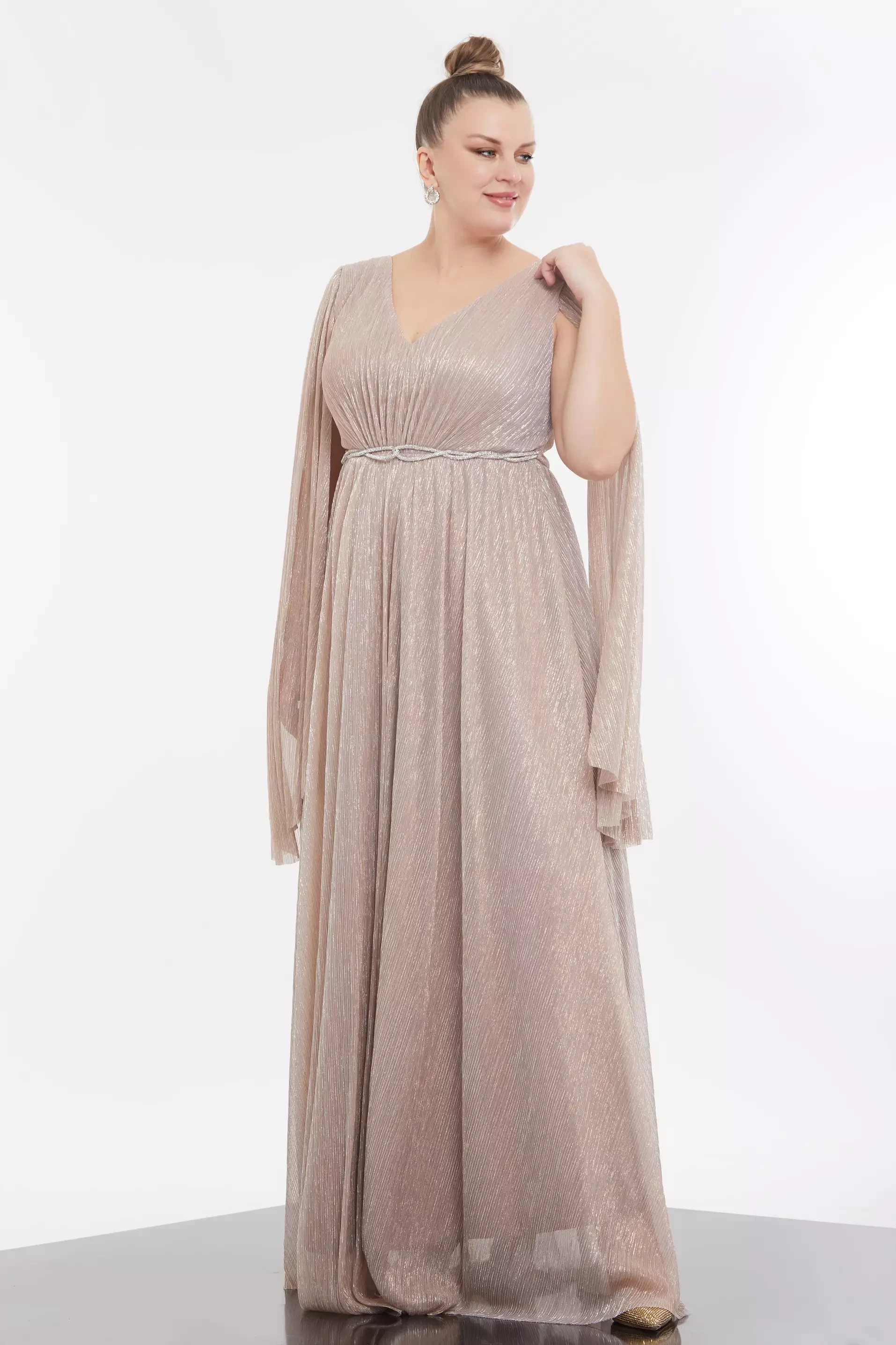 Blush Plus Size Moonlight Long Sleeve Maxi Dress