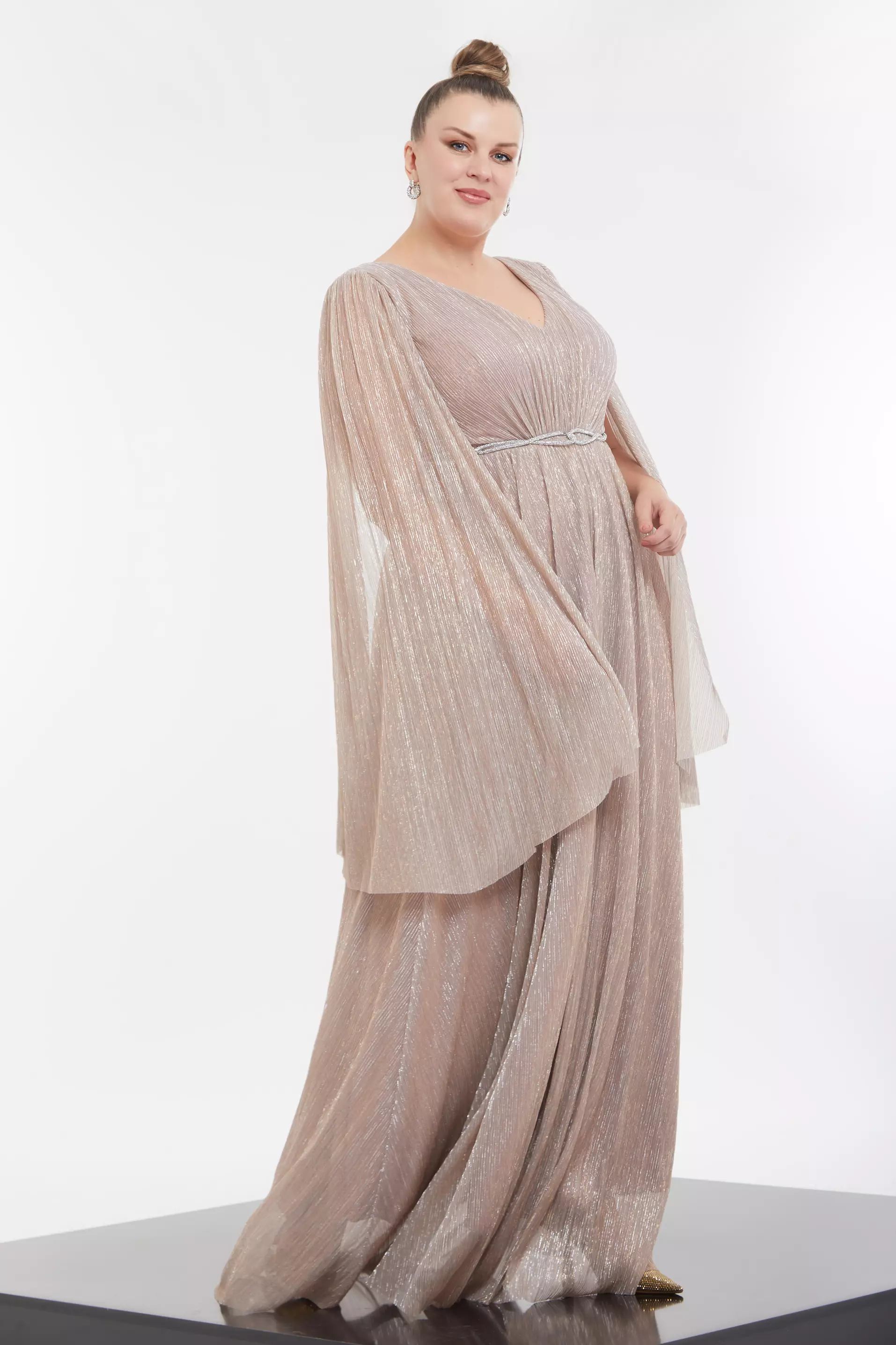 Blush Plus Size Moonlight Long Sleeve Maxi Dress