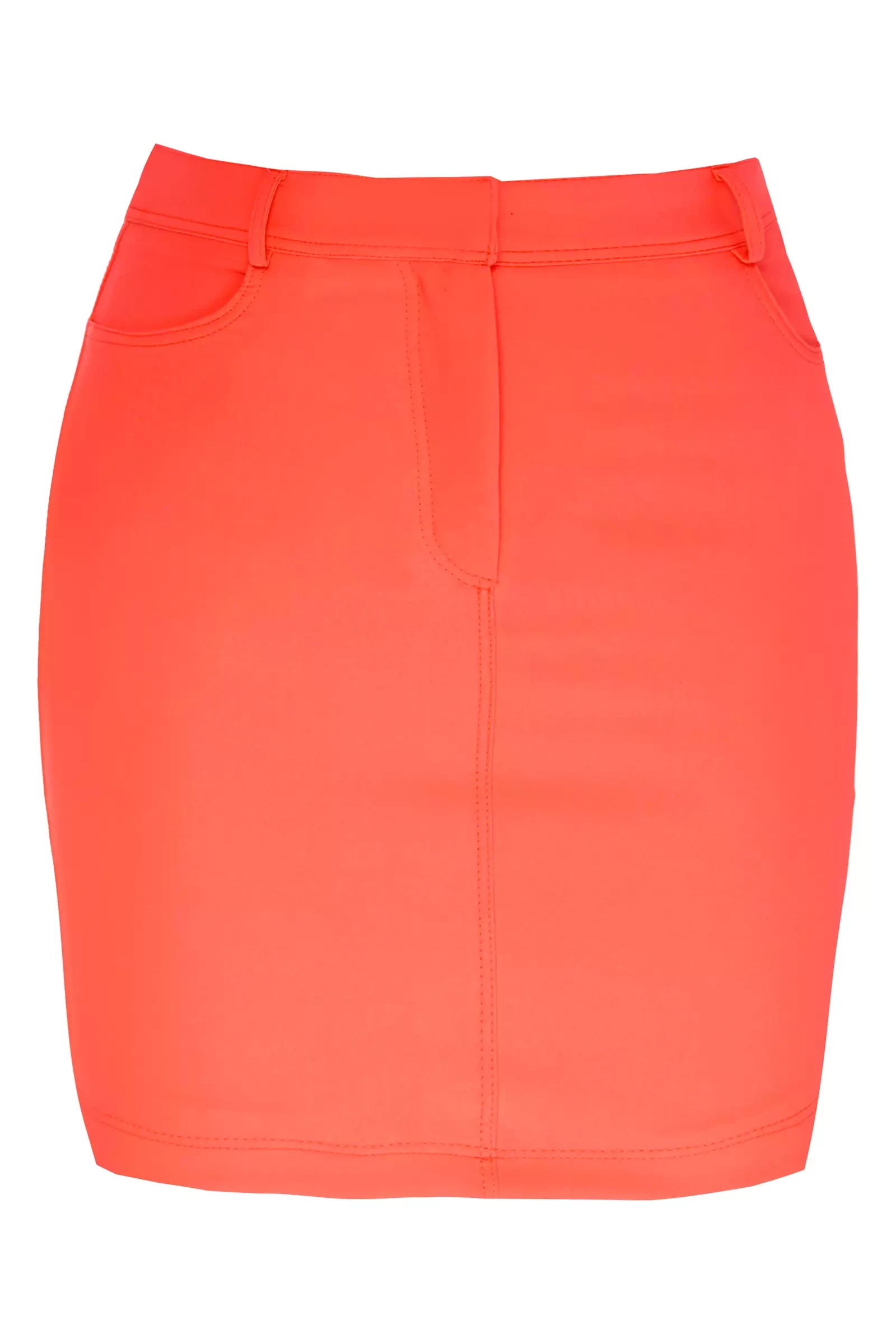 Coral Crepe Mini Skirt