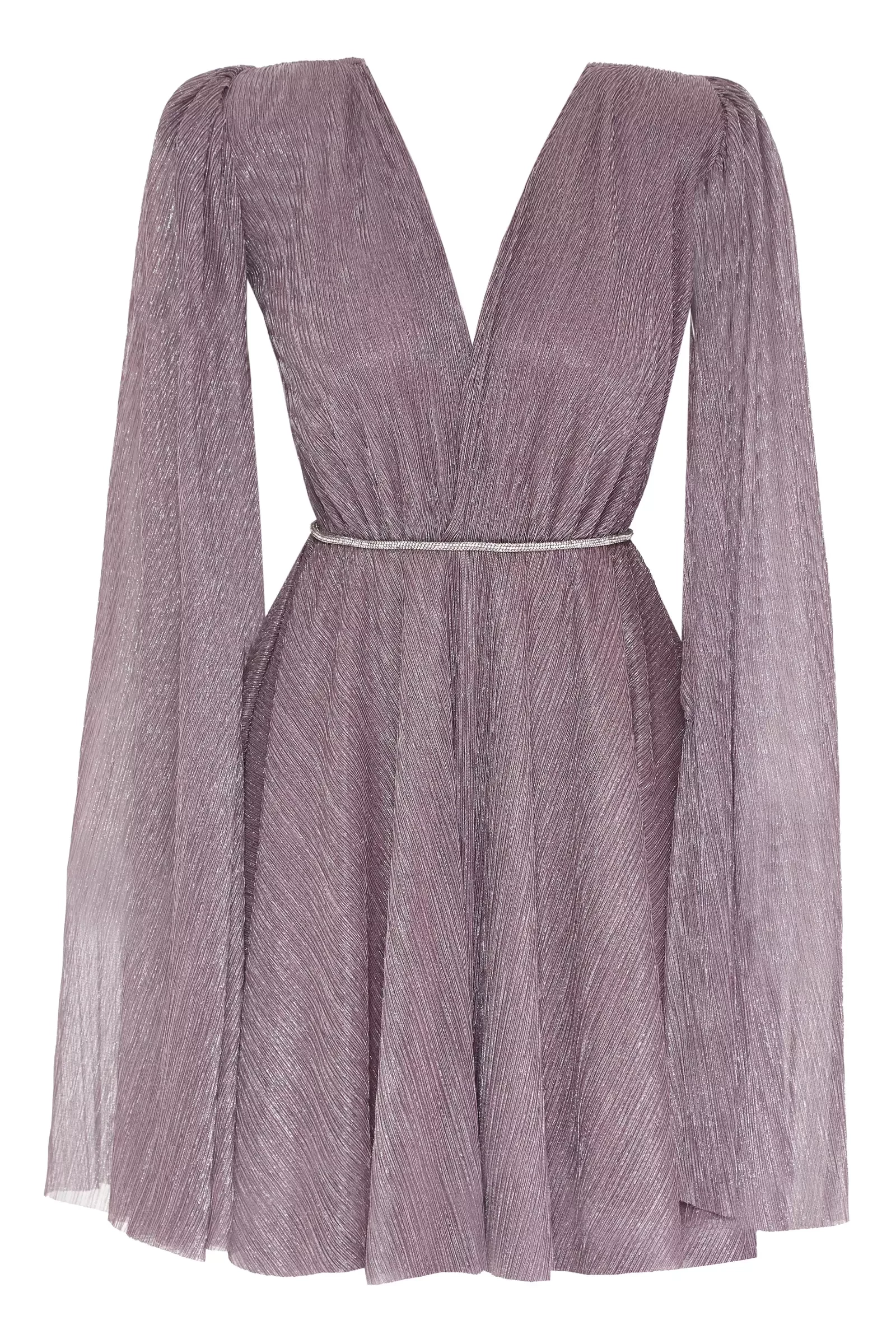 Lilac Wowen Long Sleeve Mini Dress