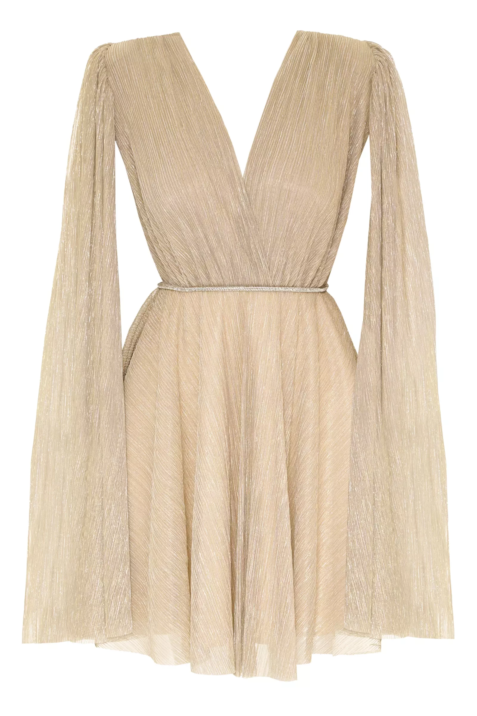 Gold Wowen Long Sleeve Mini Dress