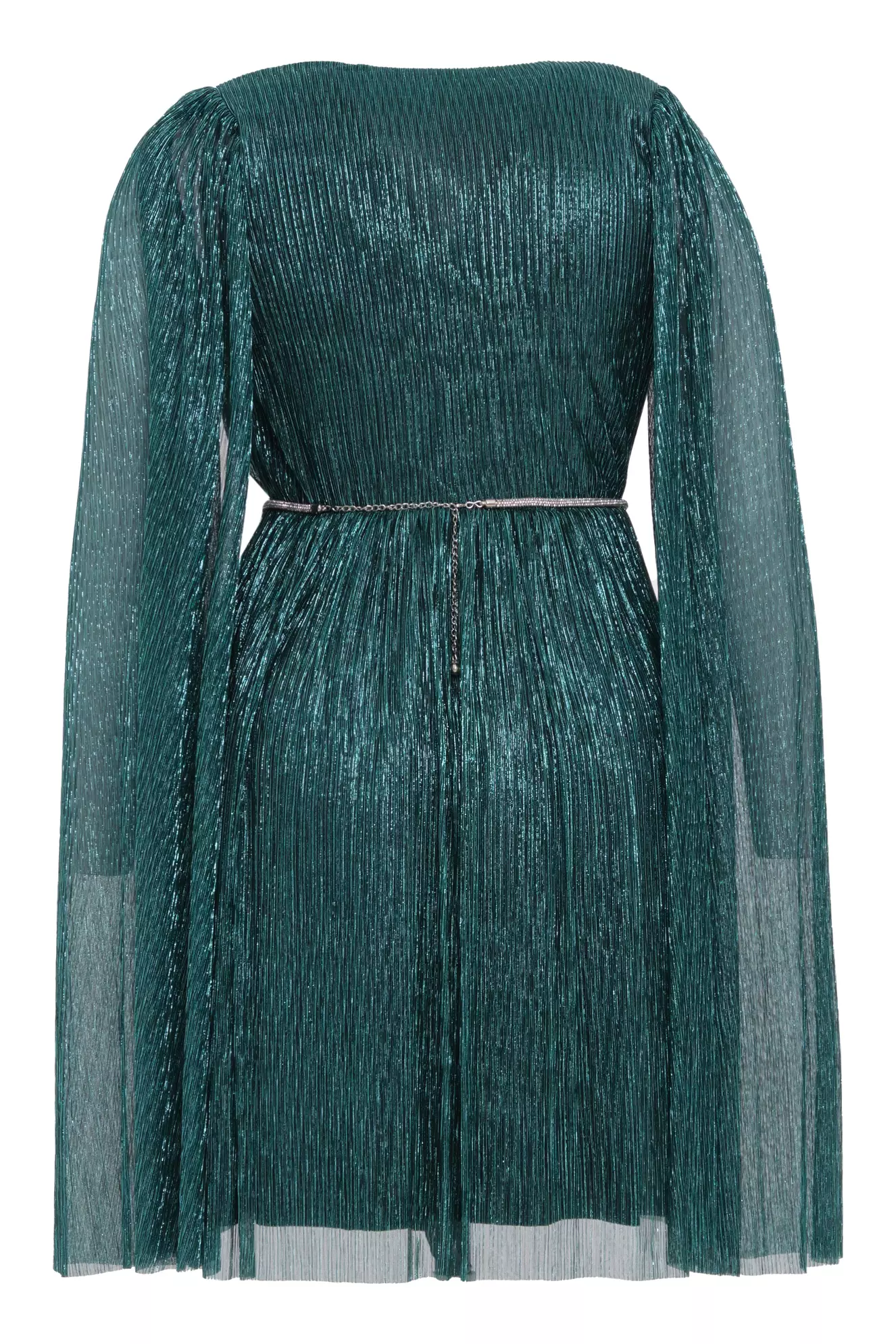 Green Plus Size Moonlight Long Sleeve Mini Dress