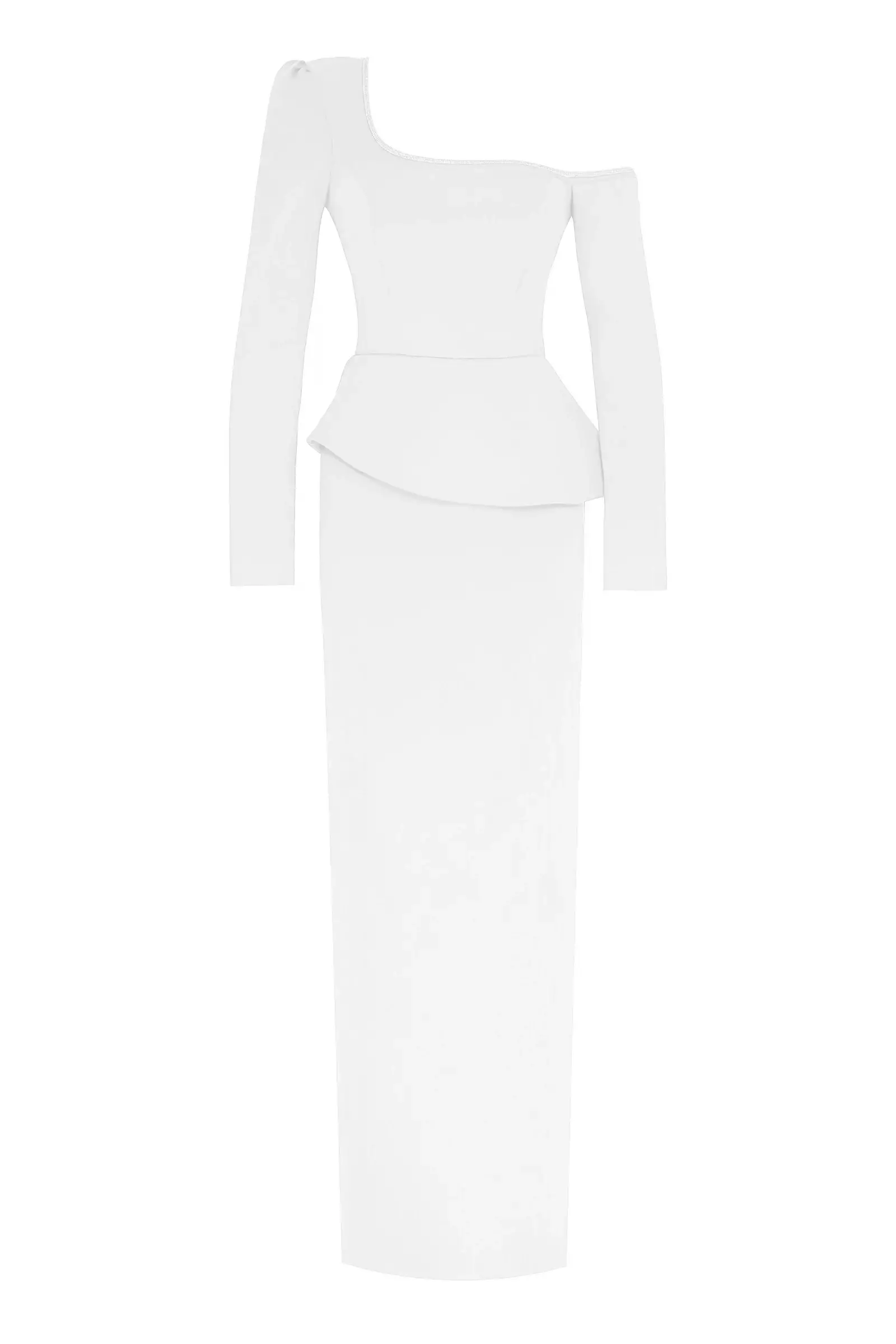 White Dokuma Long Sleeve Maxi Dress