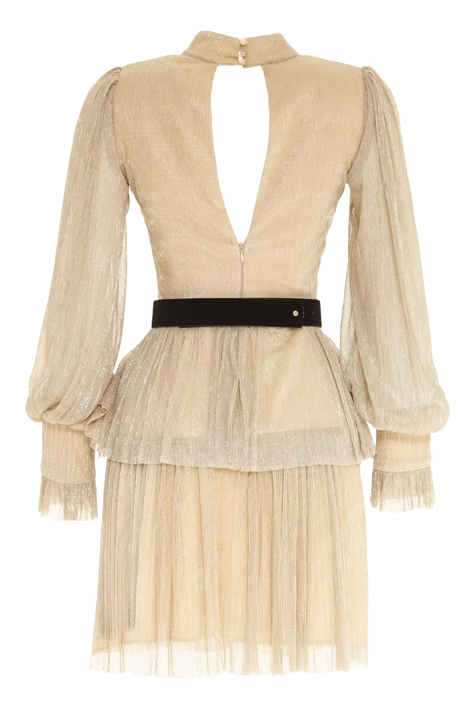 Gold Moonlight Long Sleeve Mini Dress