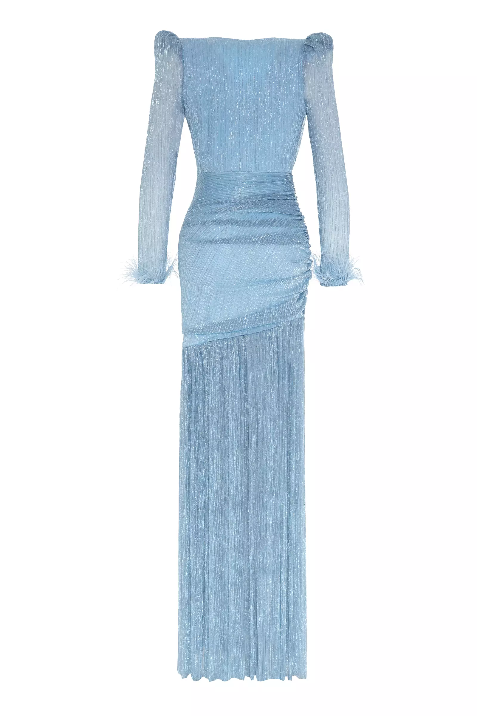 Blue Moonlight Long Sleeve Maxi Dress