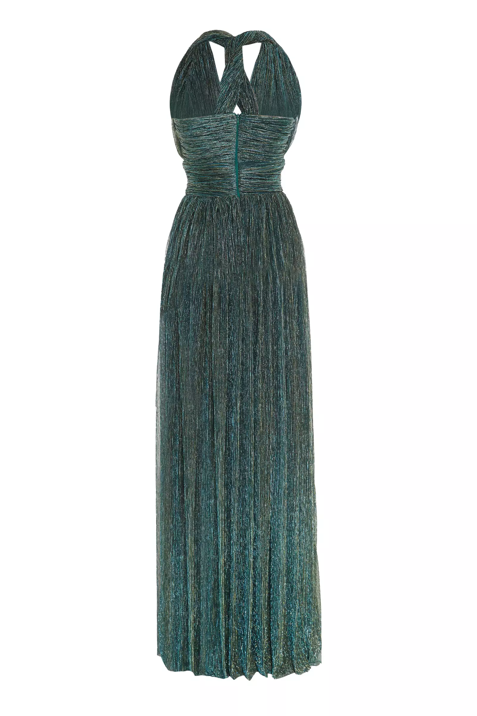 Green moonlight one arm mini dress