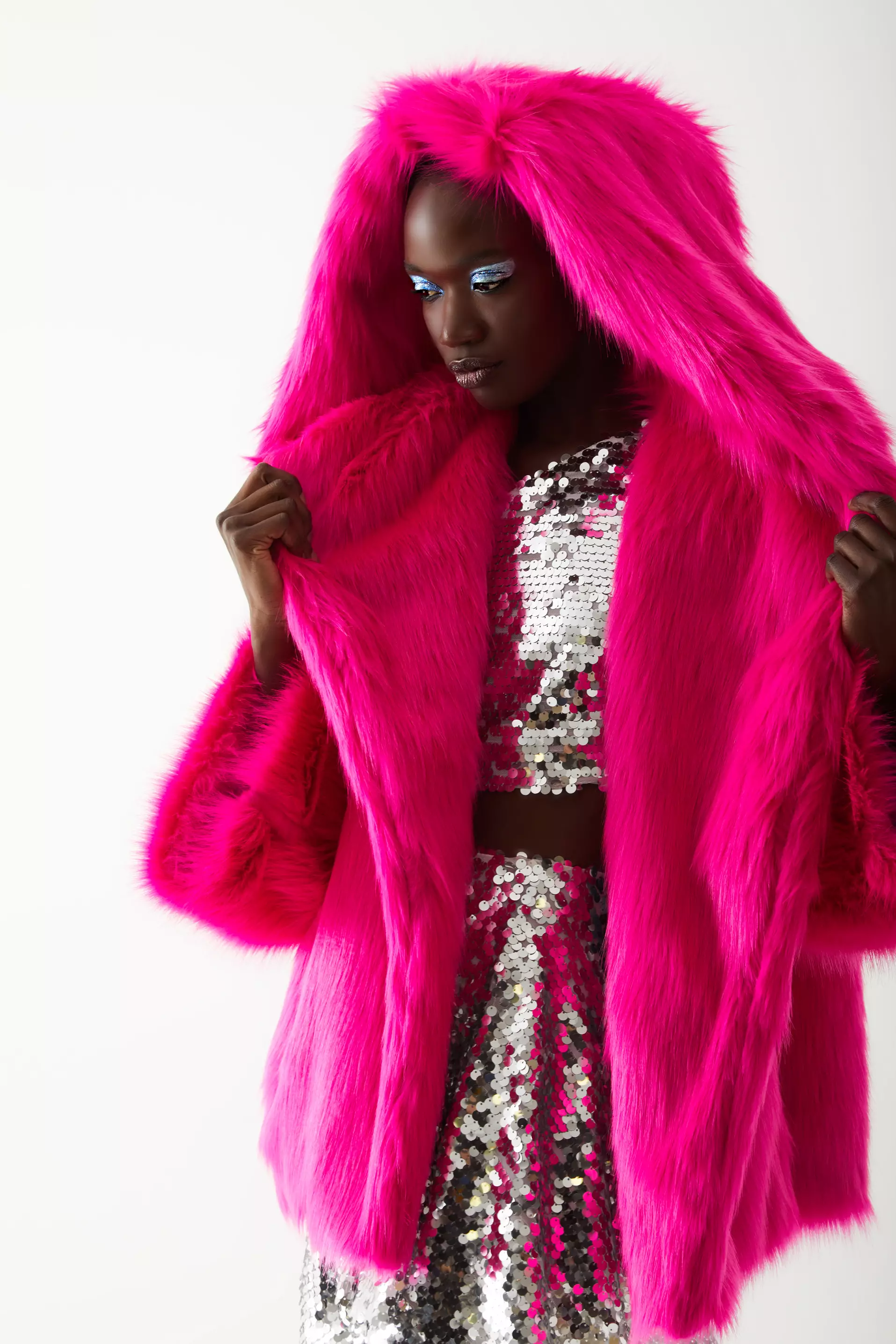 Fuchsia G.O.A.T Long Sleeve Midi Coat