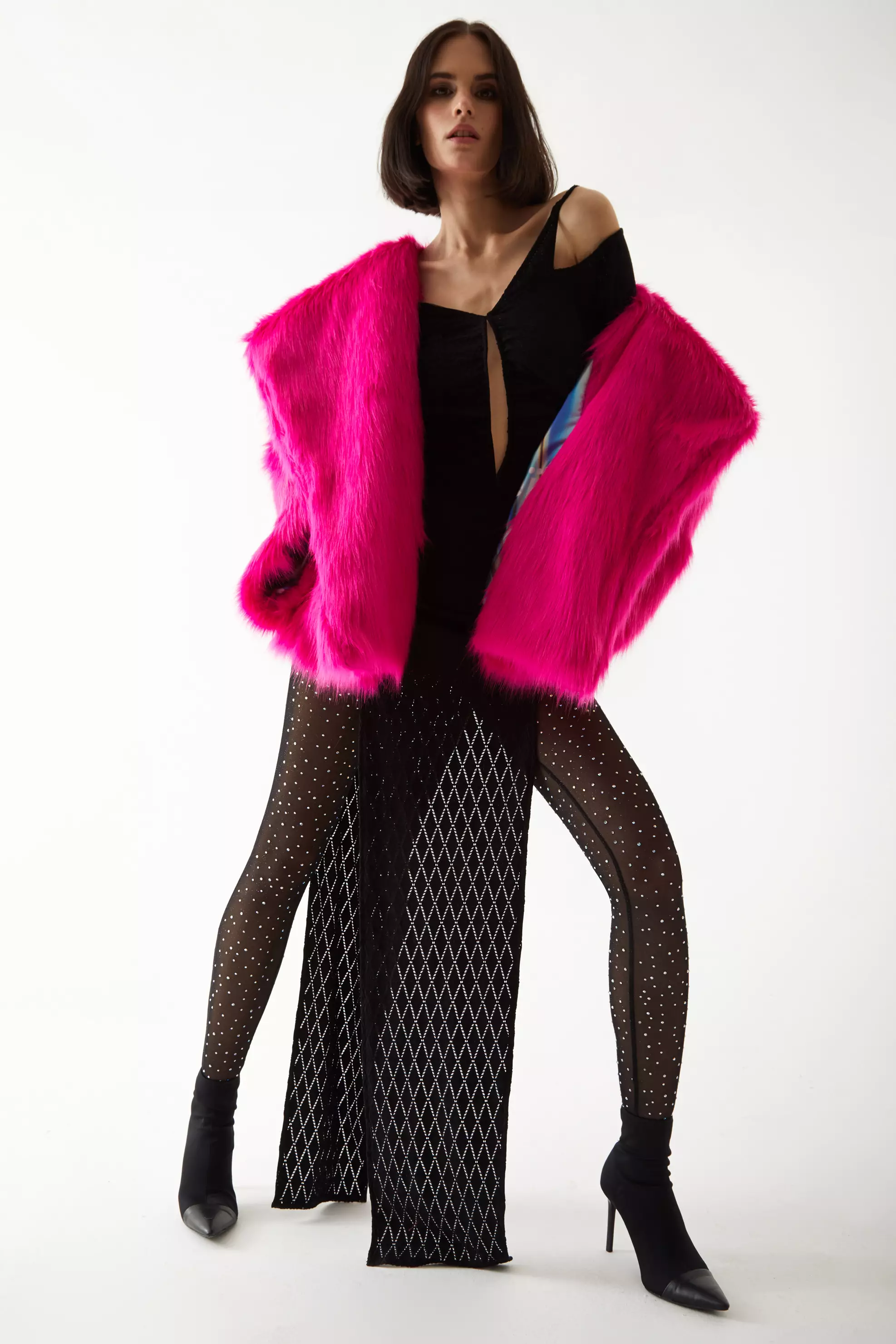 Fuchsia G.O.A.T Long Sleeve Midi Coat