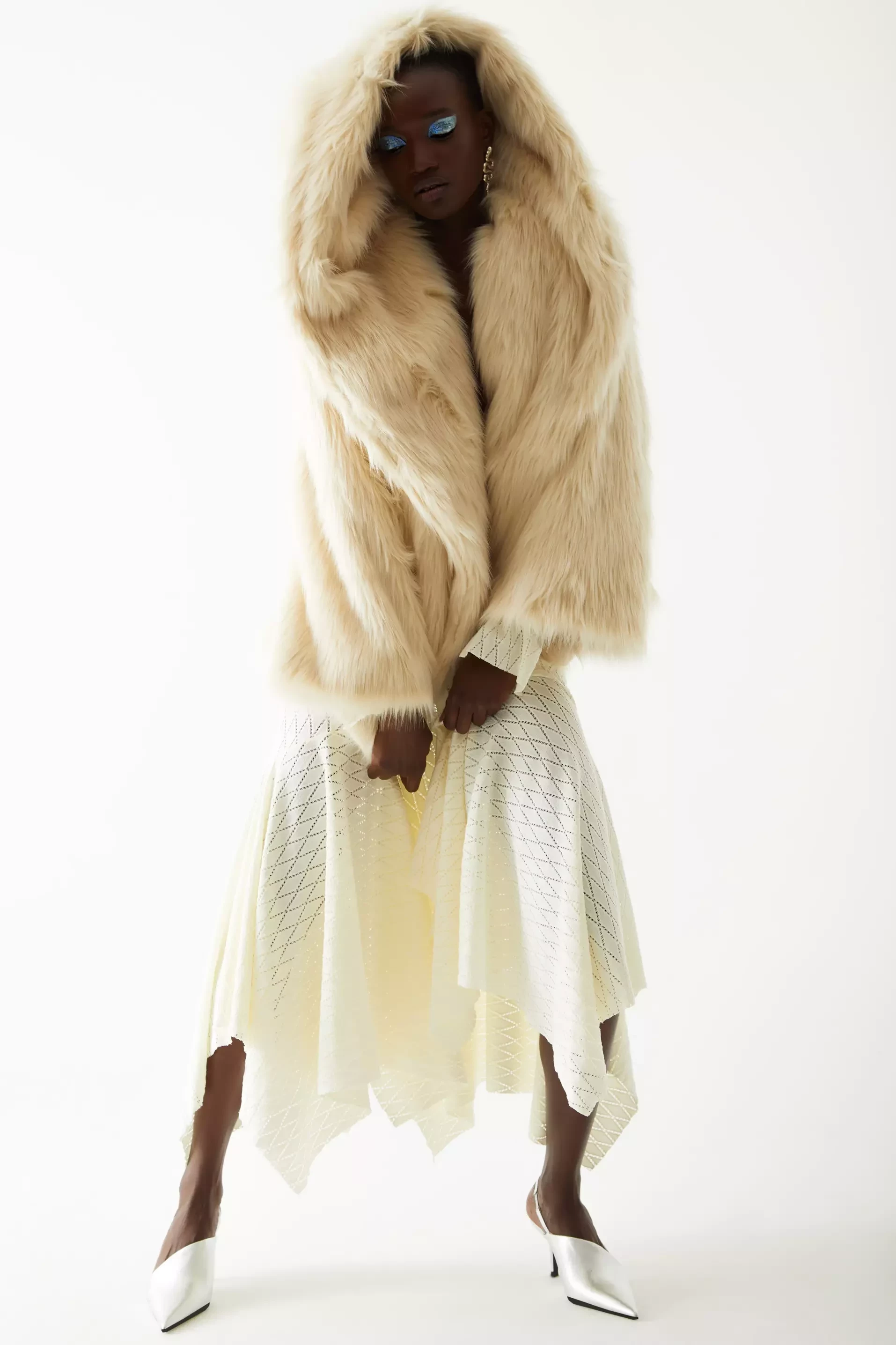 Beige G.O.A.T Long Sleeve Midi Coat