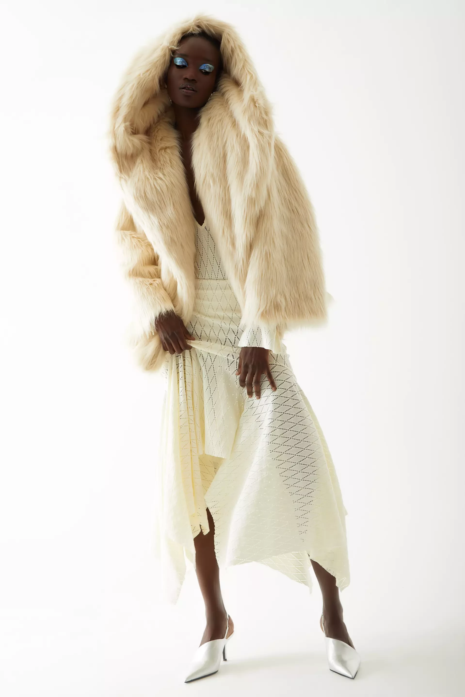 Beige G.O.A.T Long Sleeve Midi Coat