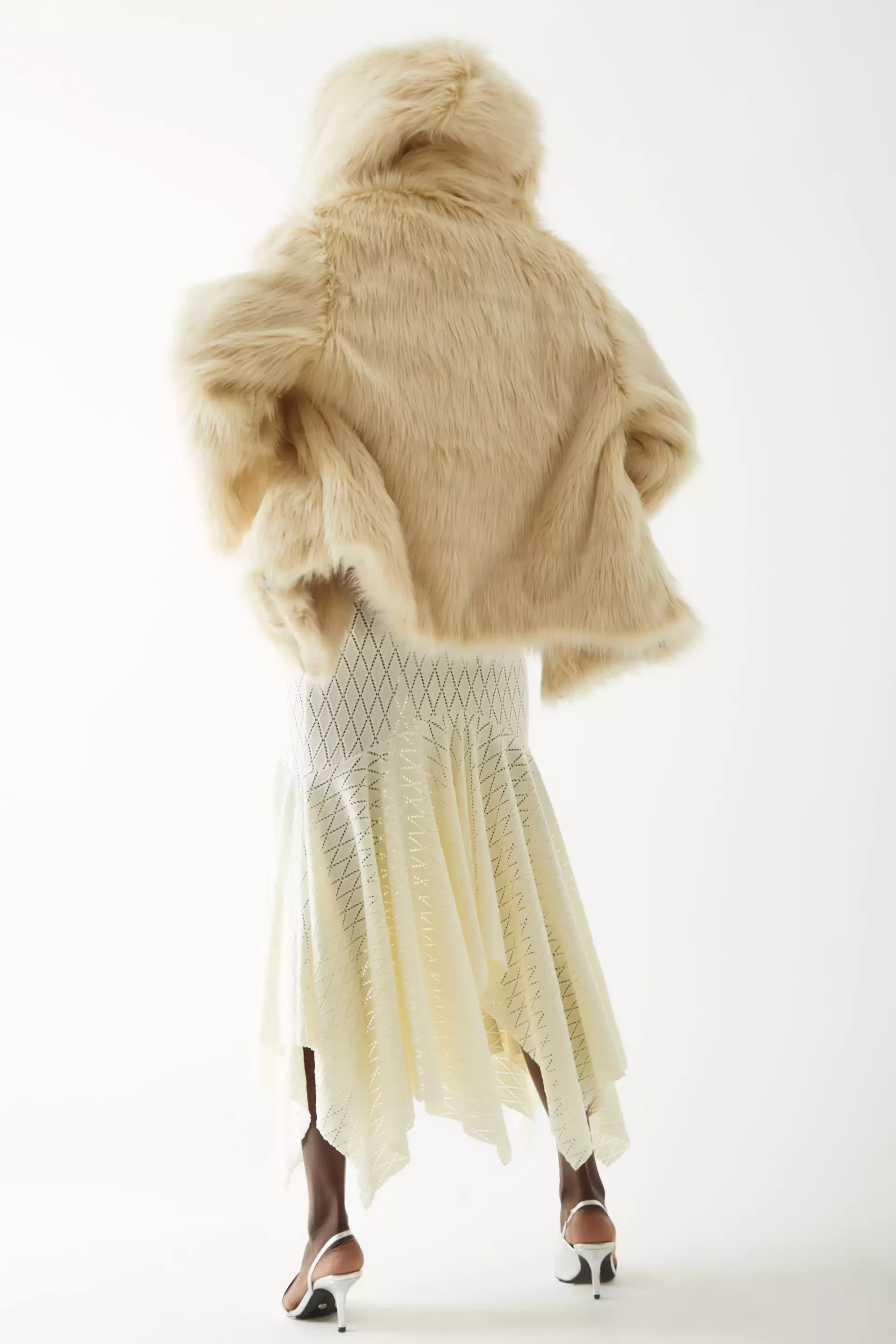 Beige G.O.A.T Long Sleeve Midi Coat
