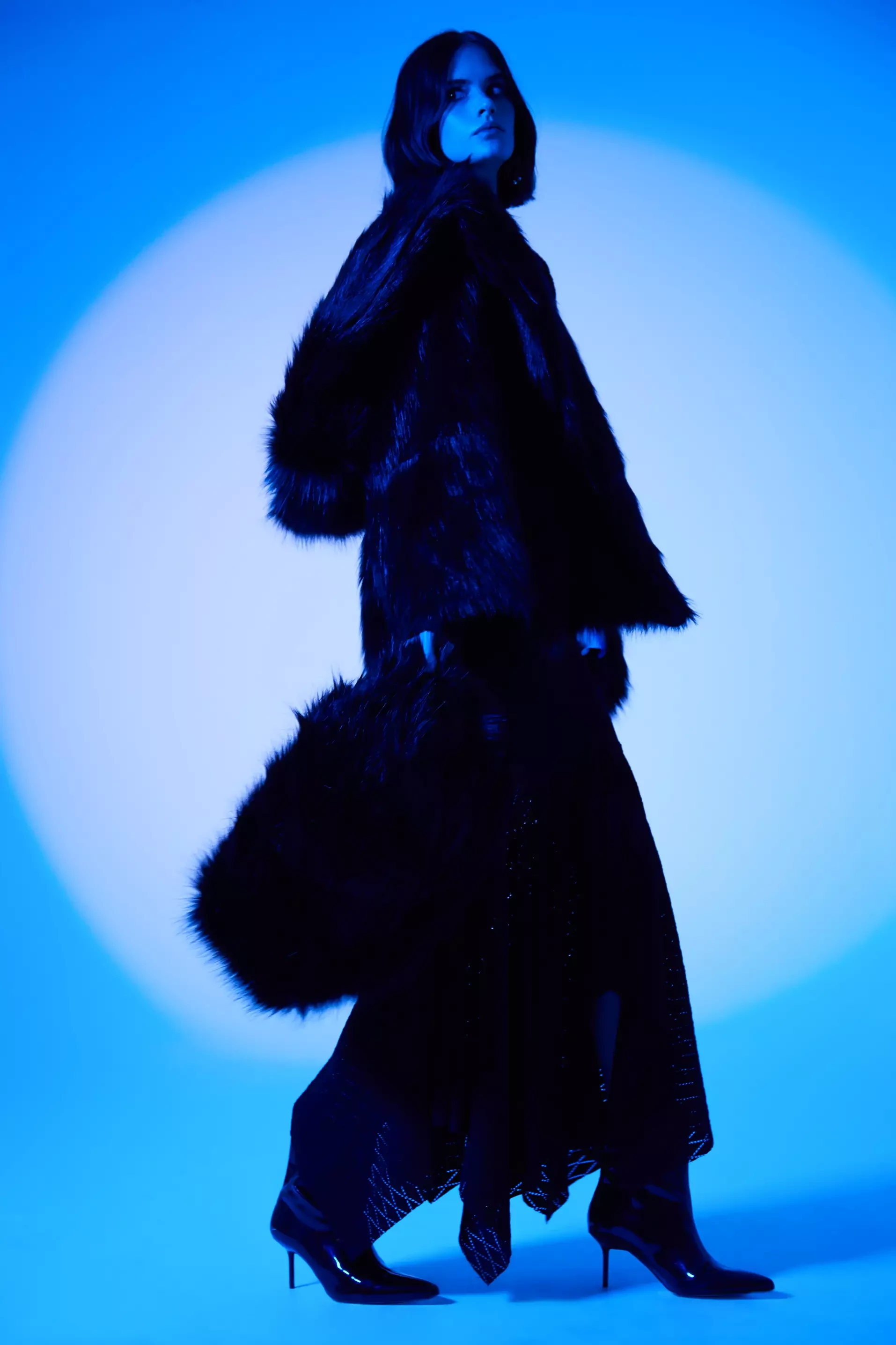Black G.O.A.T Long Sleeve Midi Coat