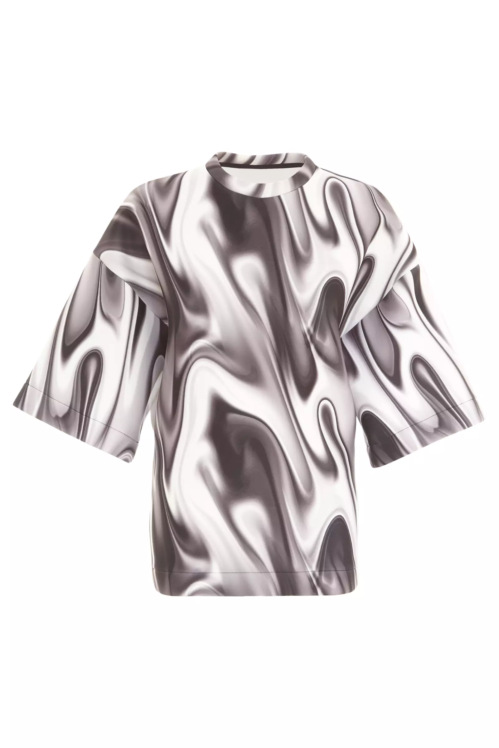 Printed Dalgic Long Sleeve Mini Shirt