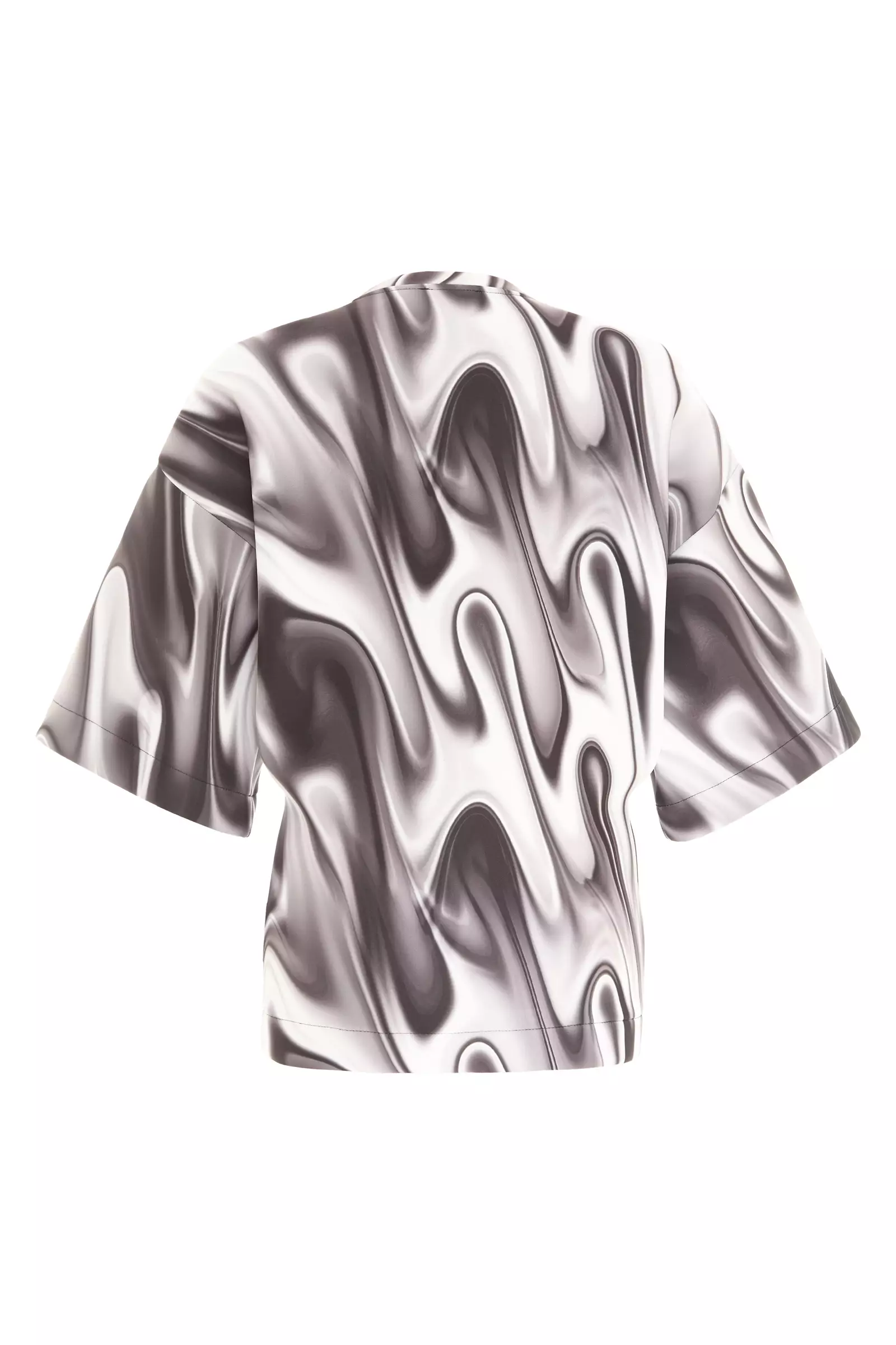 Printed Dalgic Long Sleeve Mini Shirt