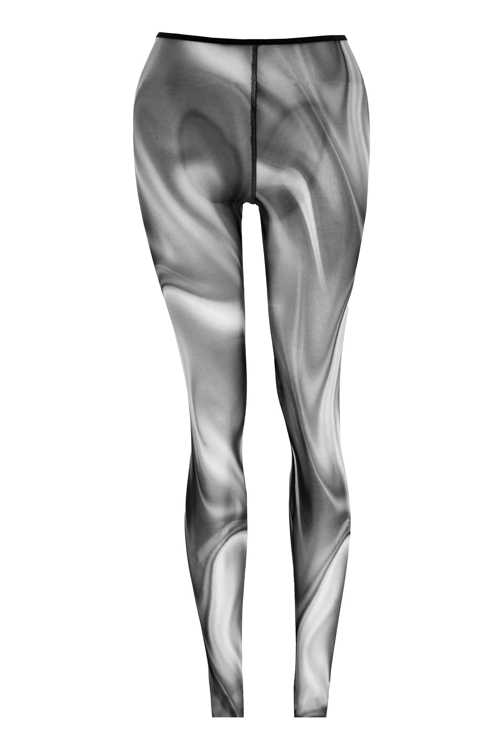 Printed Tulle Maxi Suit