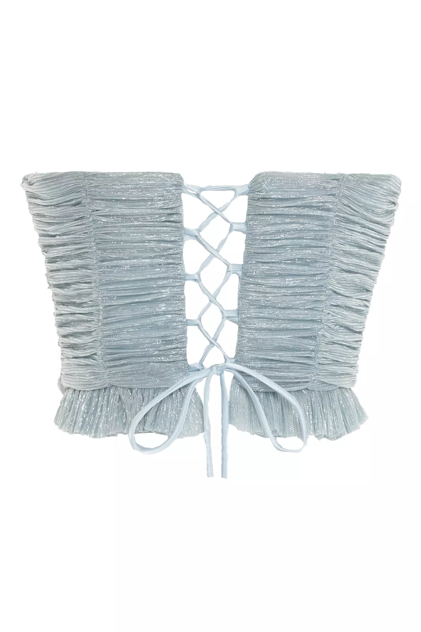 Blue Moonlight Strapless Mini Shirt