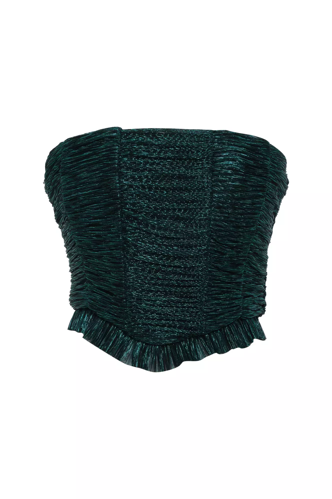 Green Moonlight Strapless Mini Shirt