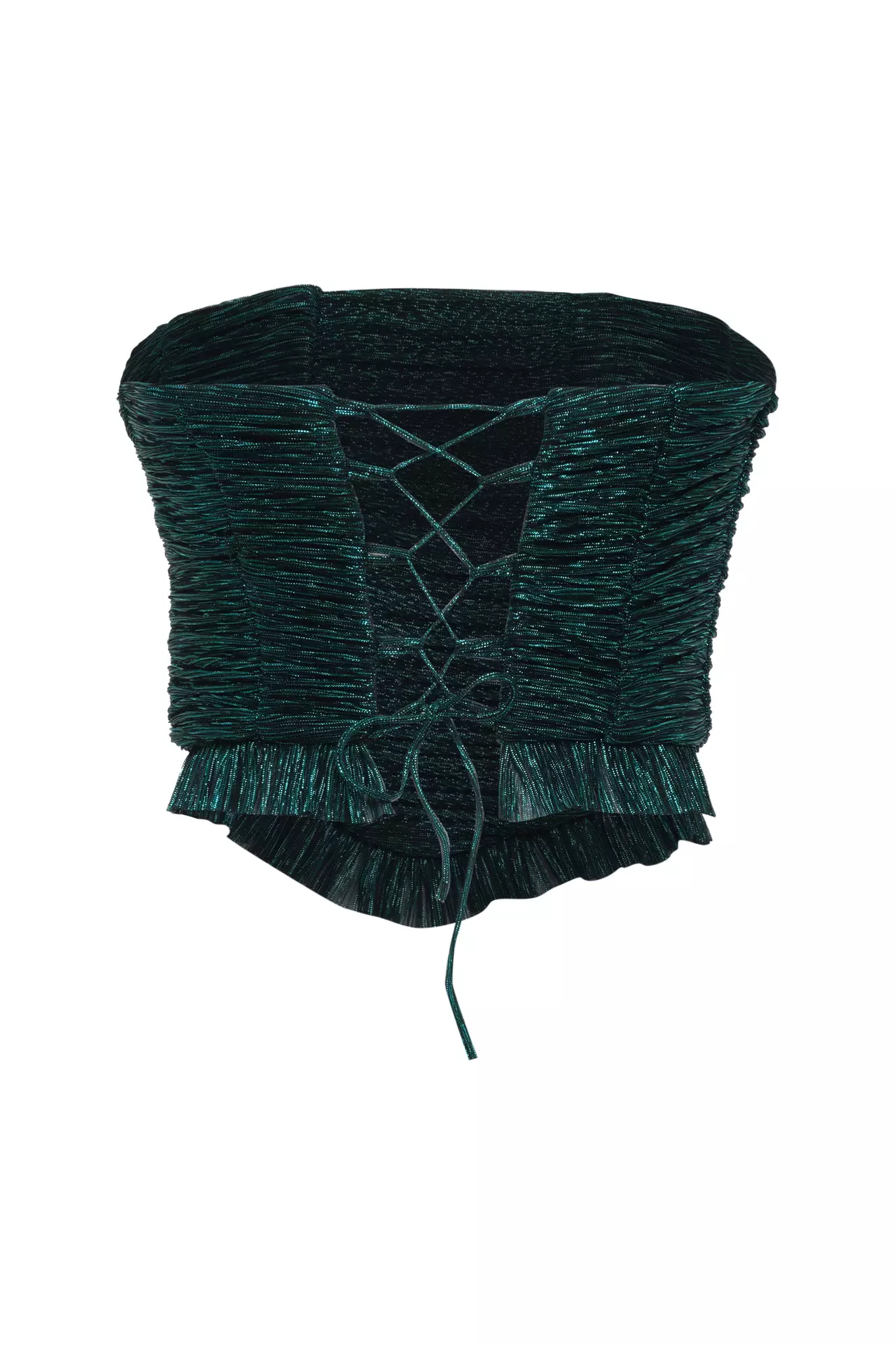 Green Moonlight Strapless Mini Shirt