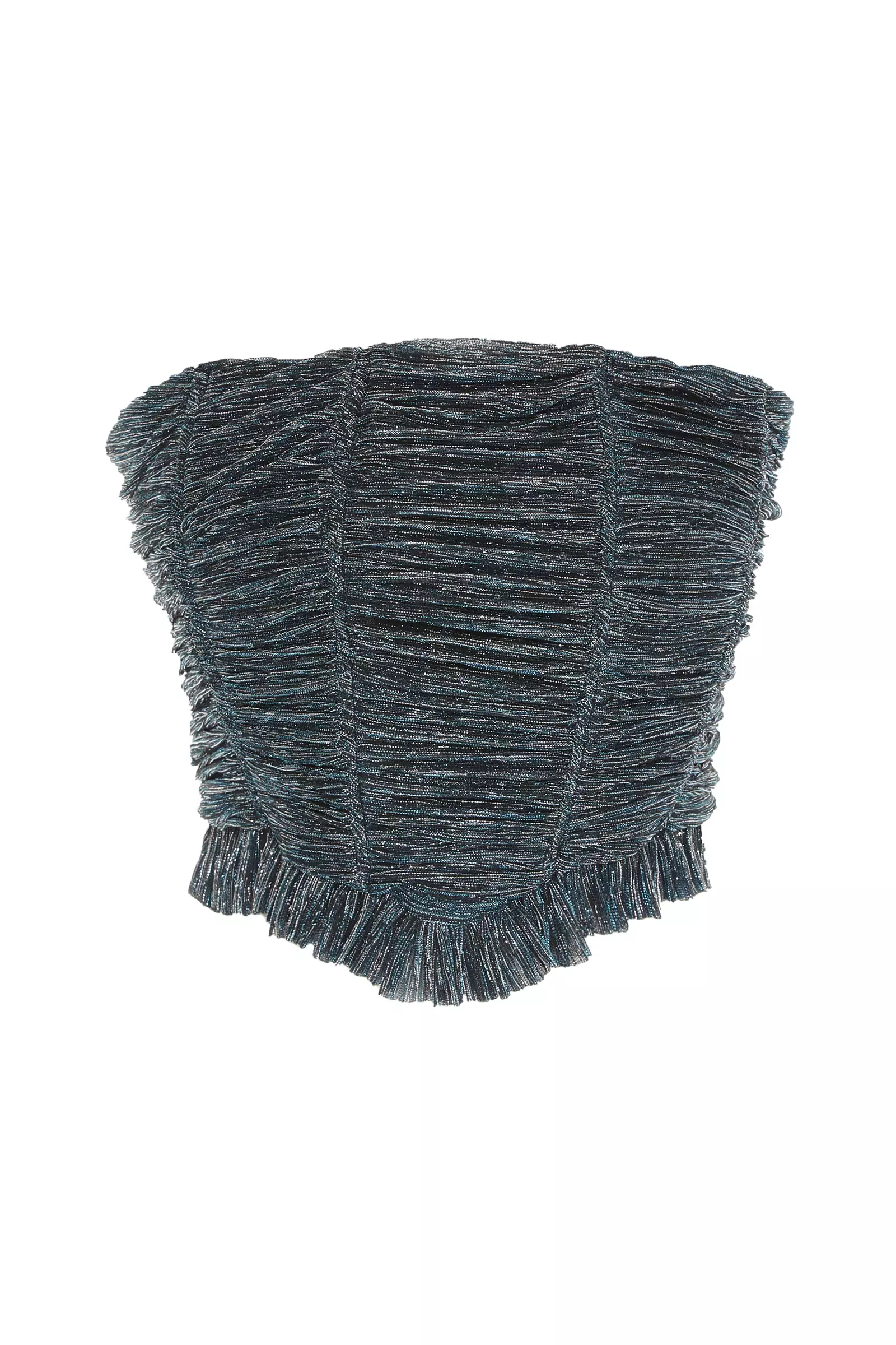 Oil Moonlight Strapless Mini Shirt