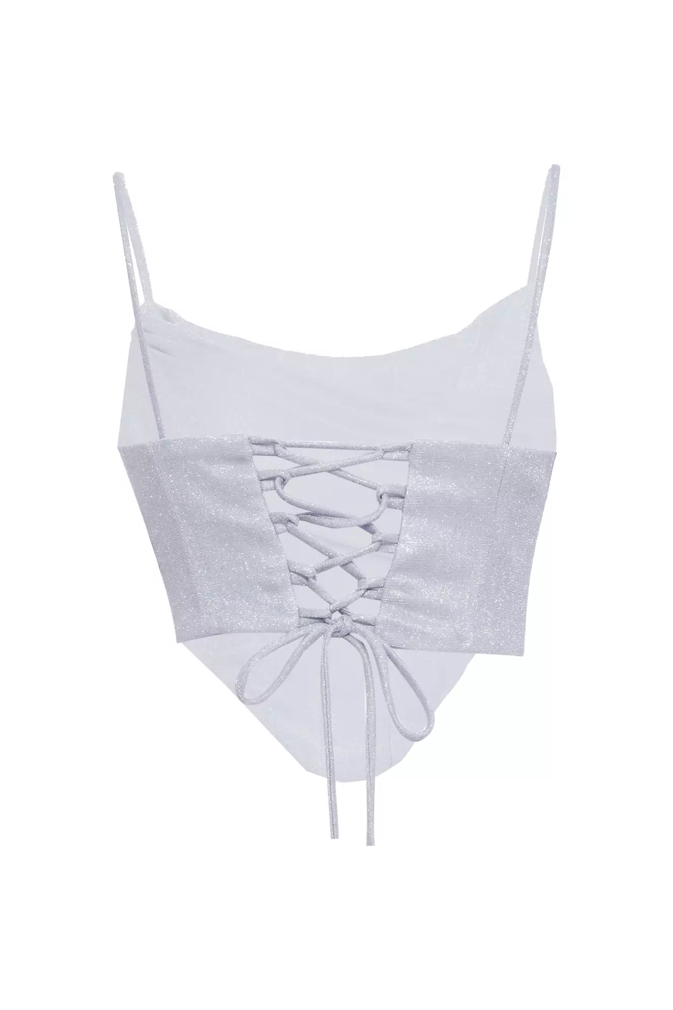 Silver Glare Strapless Mini Shirt