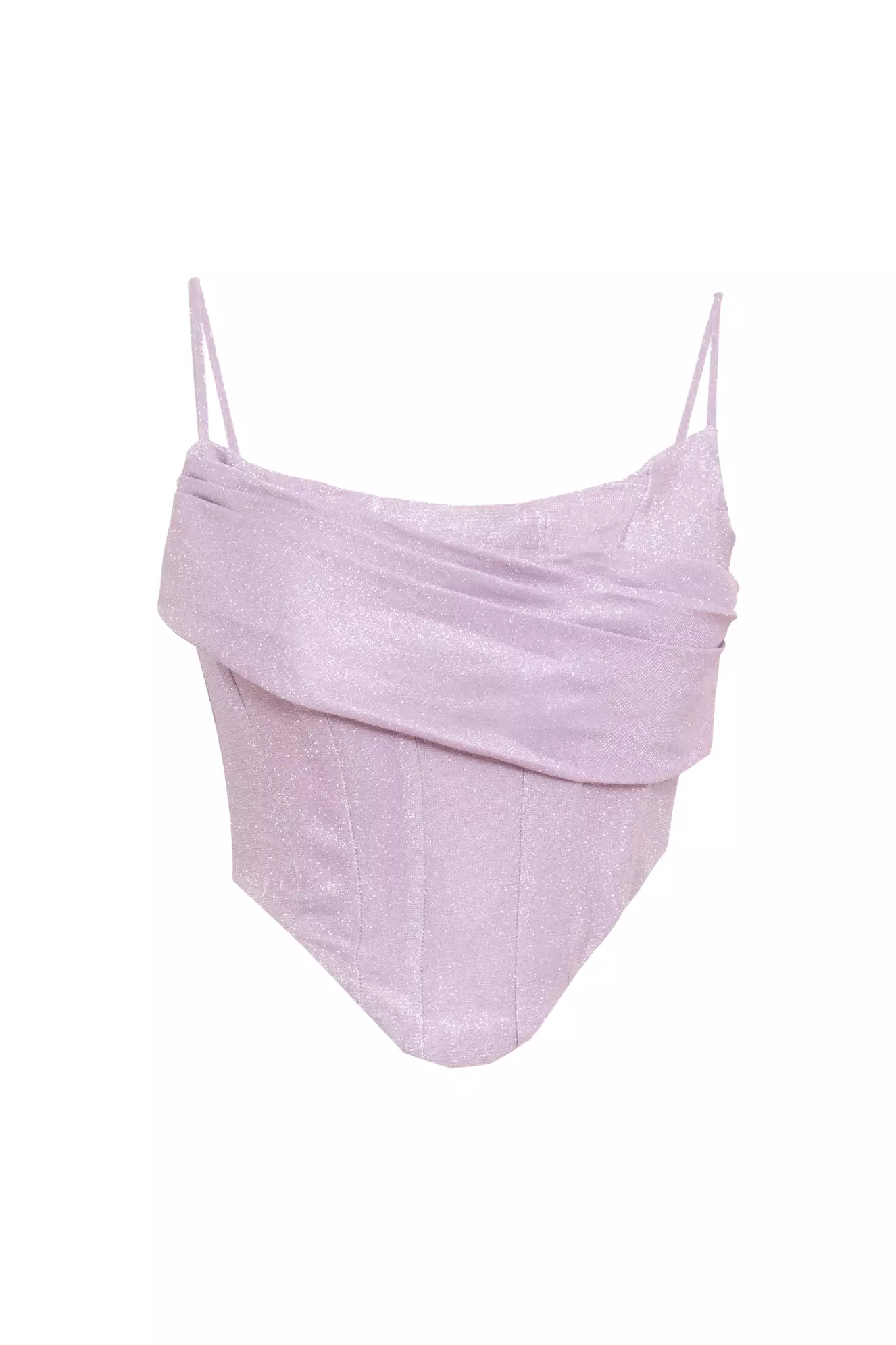 Blush glare strapless mini shirt