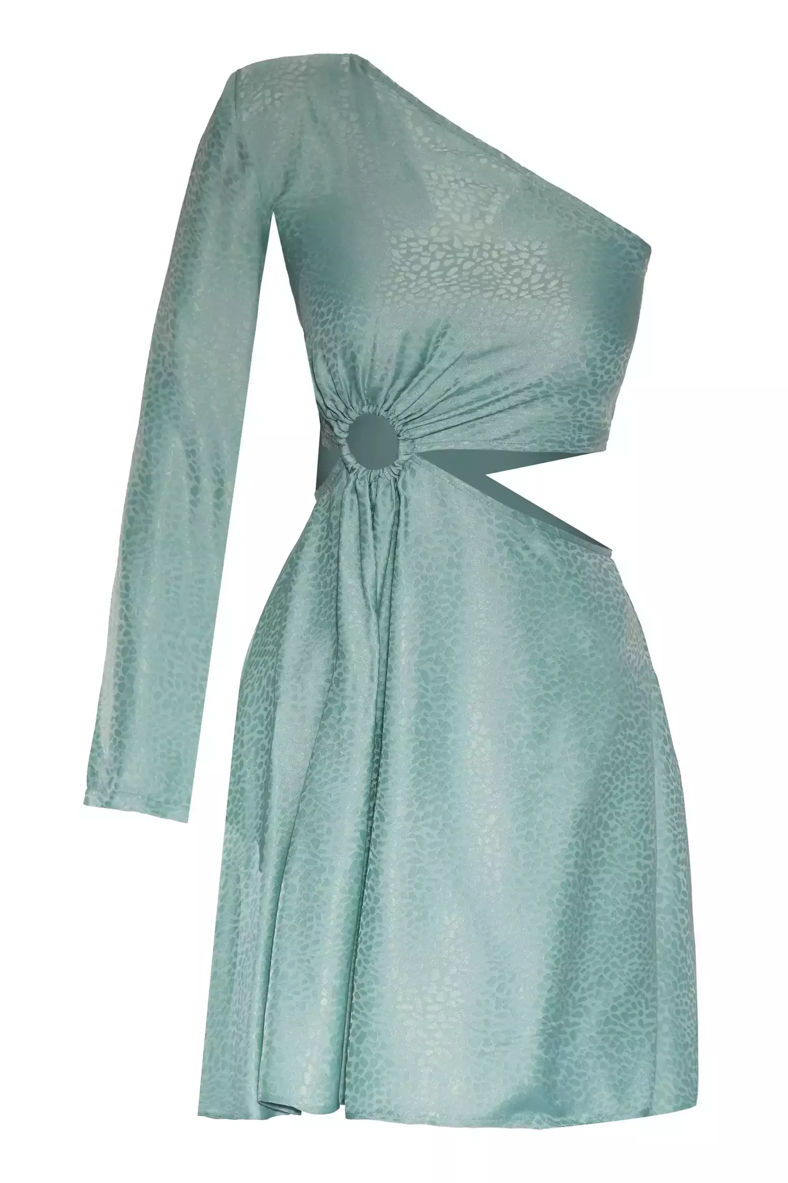 Mint Green Jakar One Arm Mini Dress