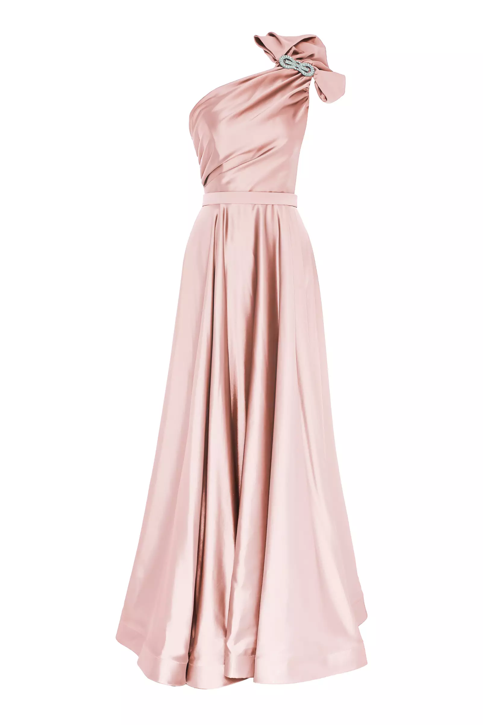 Blush Plus Size Satin Sleeveless Maxi Dress