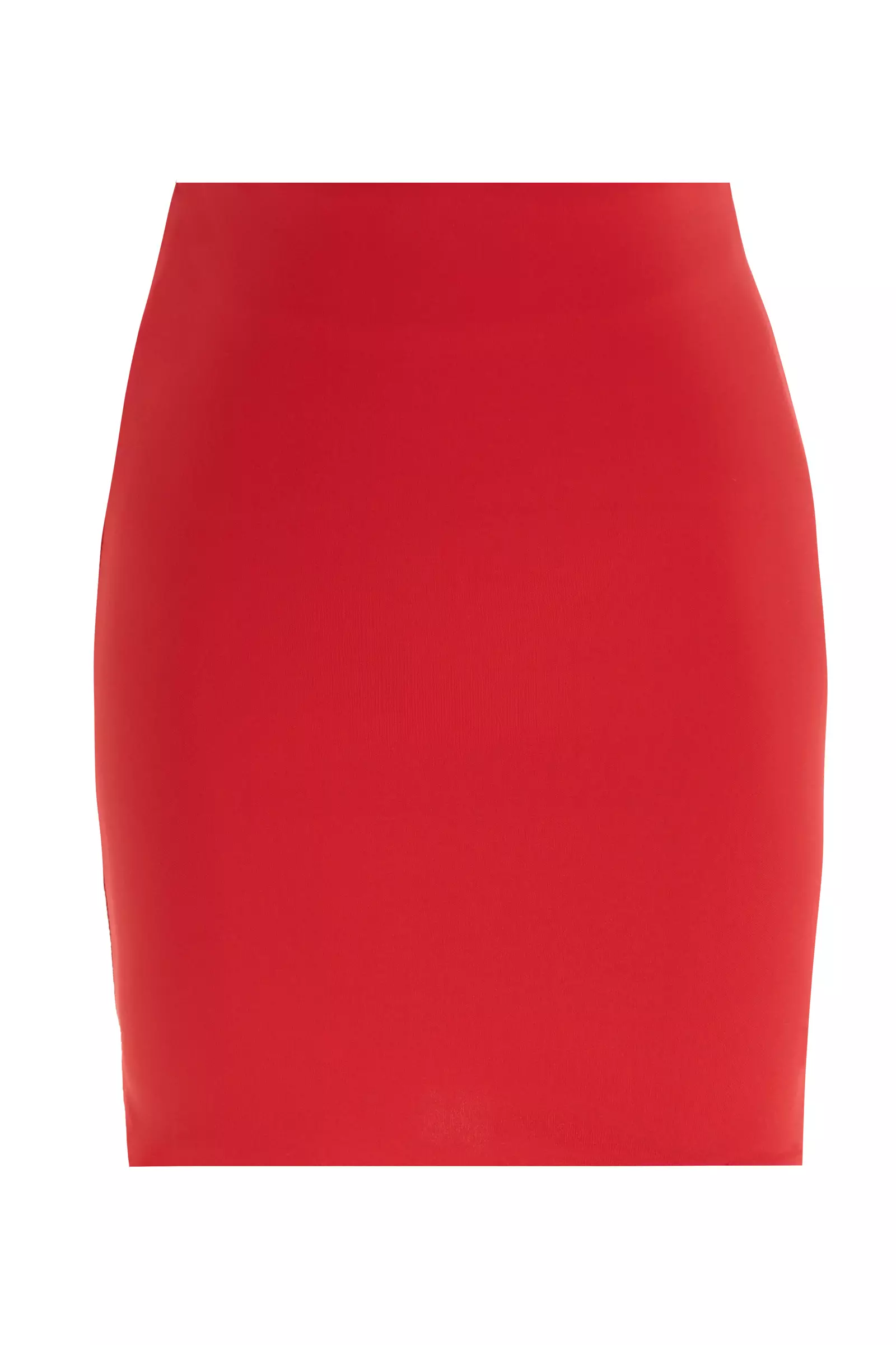 Red Dalgic Sleeveless Midi Skirt