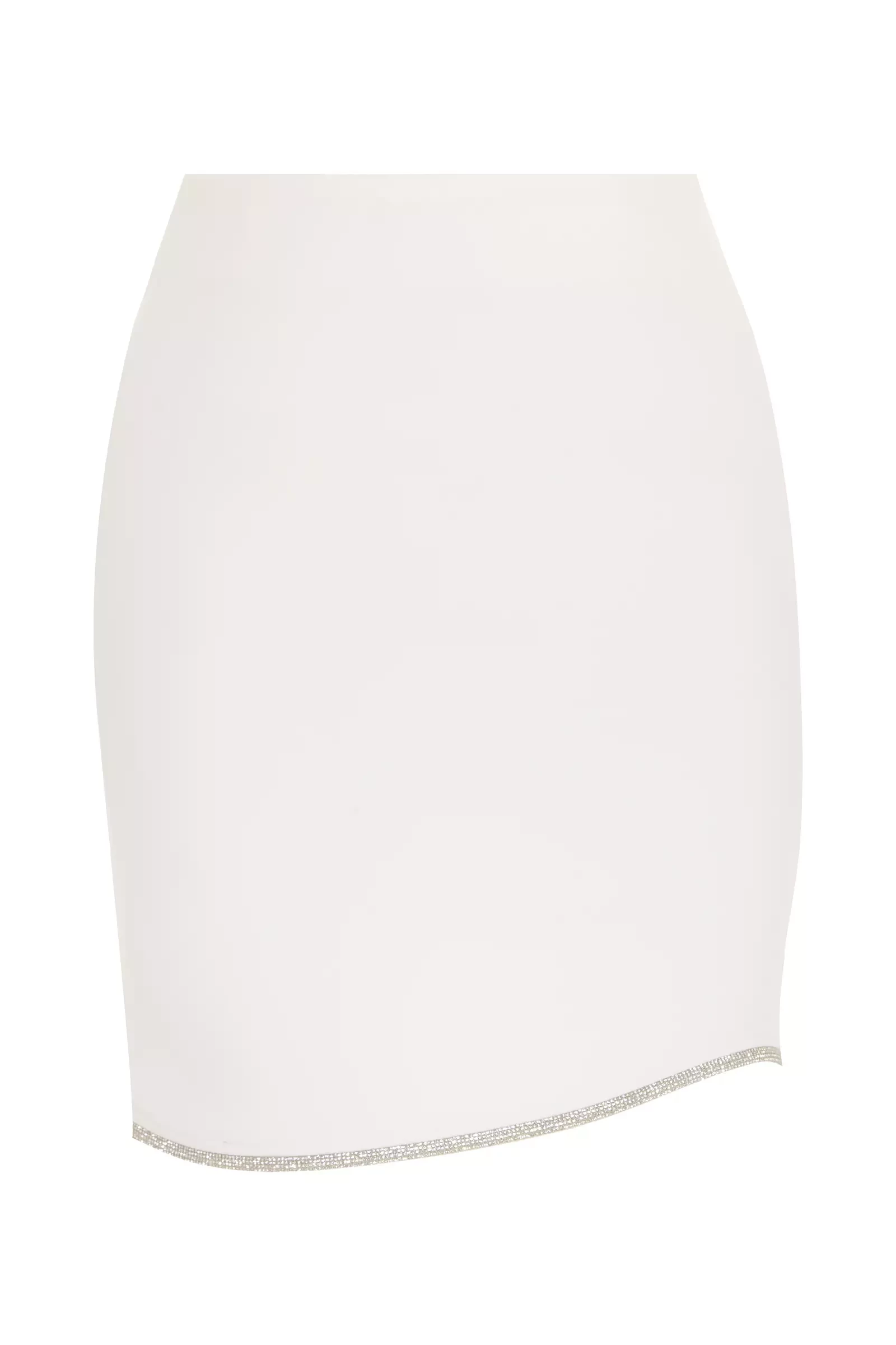 White Dalgic Sleeveless Midi Skirt