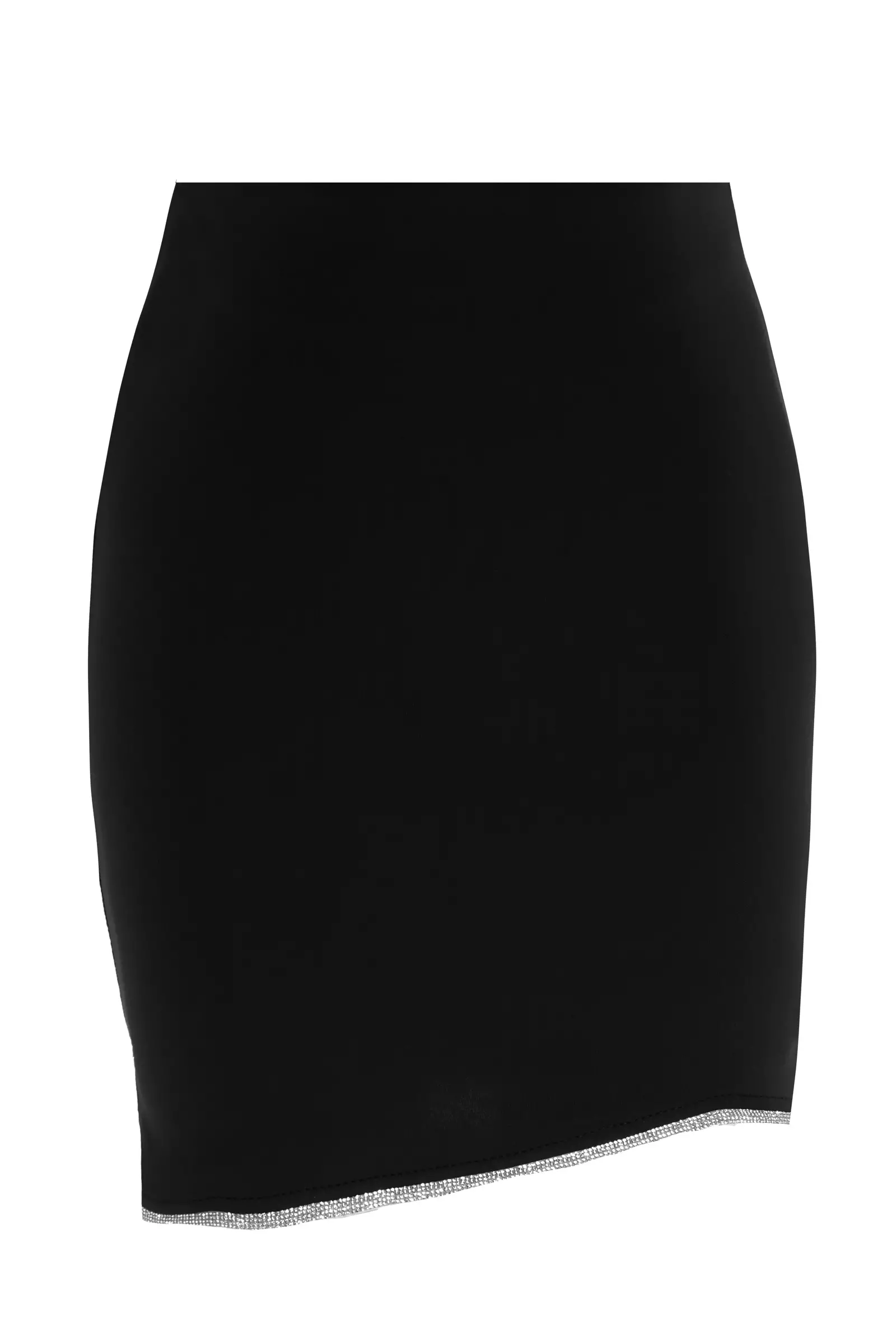Black Dalgic Sleeveless Midi Skirt