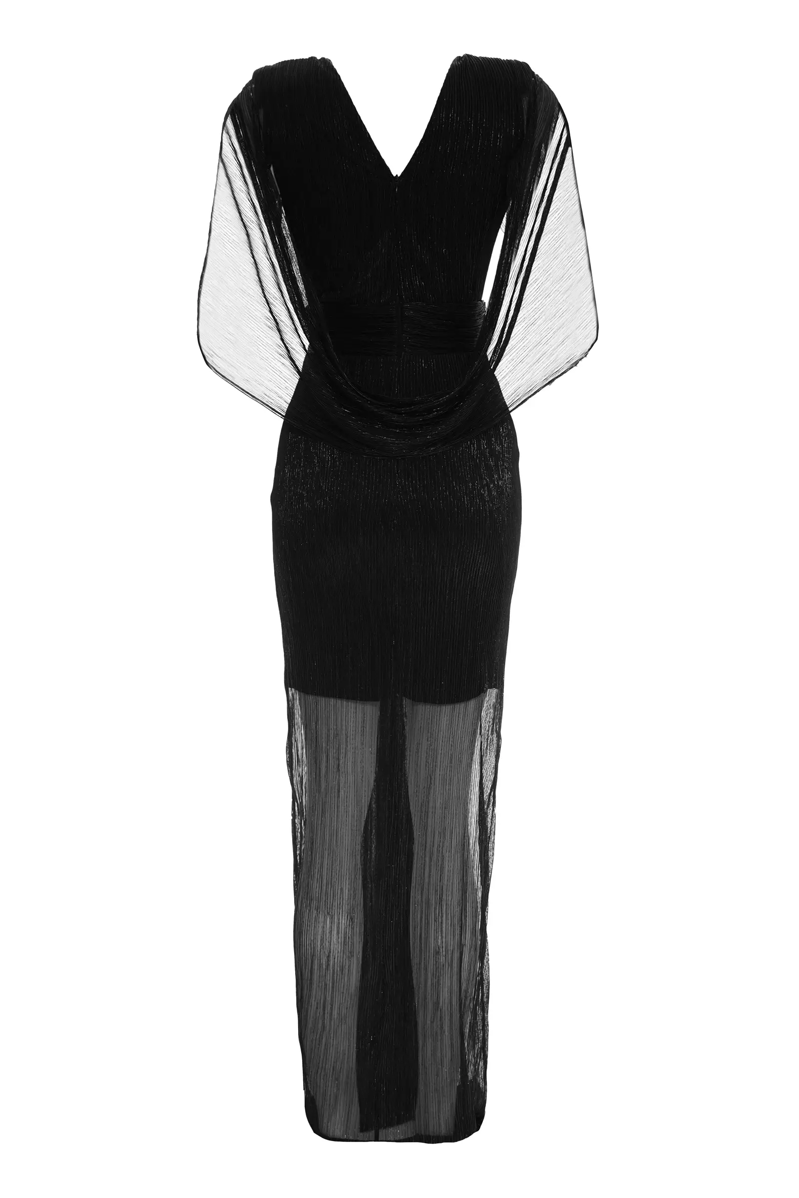 Black Moonlight Long Sleeve Maxi Dress