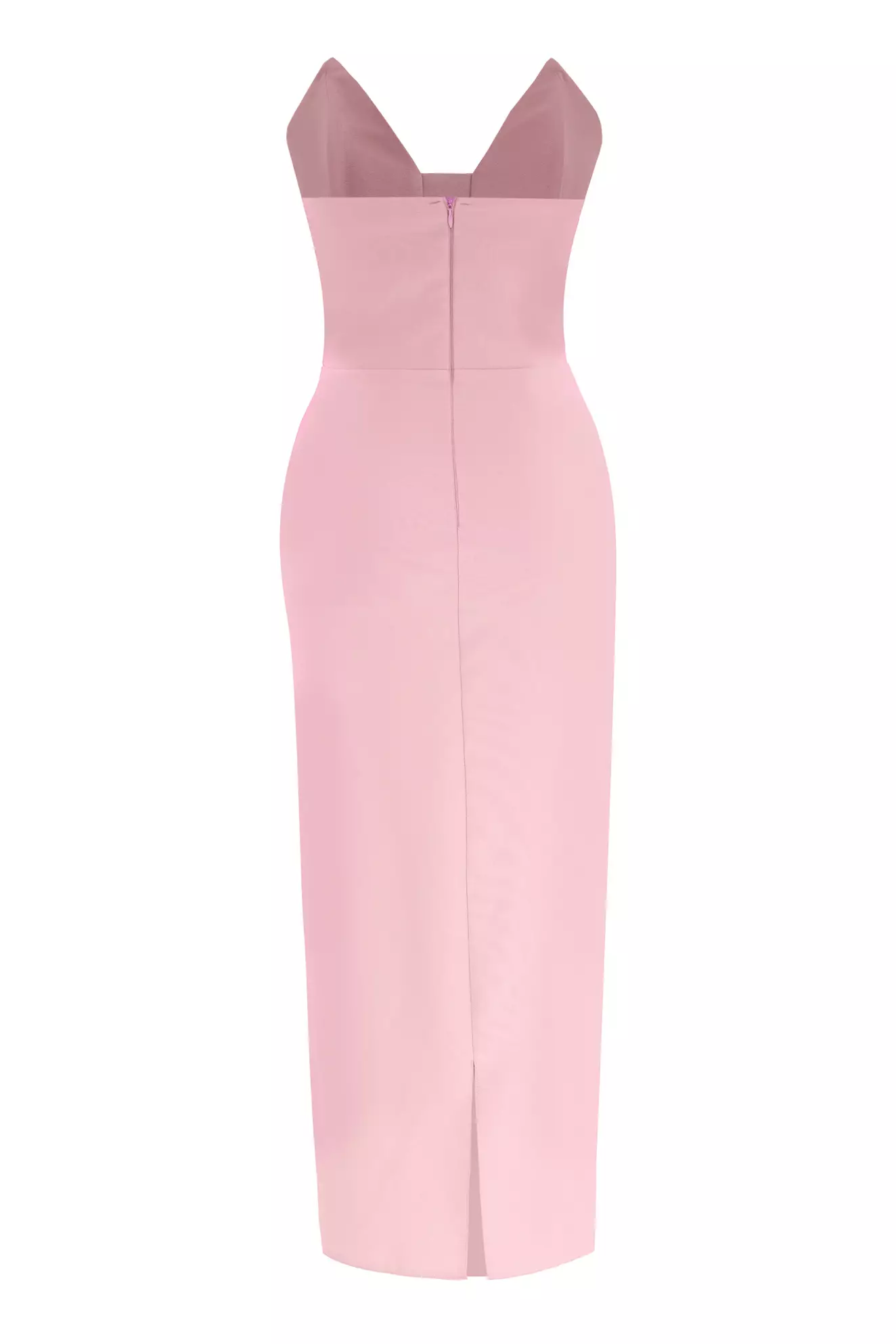 Blush Crepe Sleeveless Maxi Dress