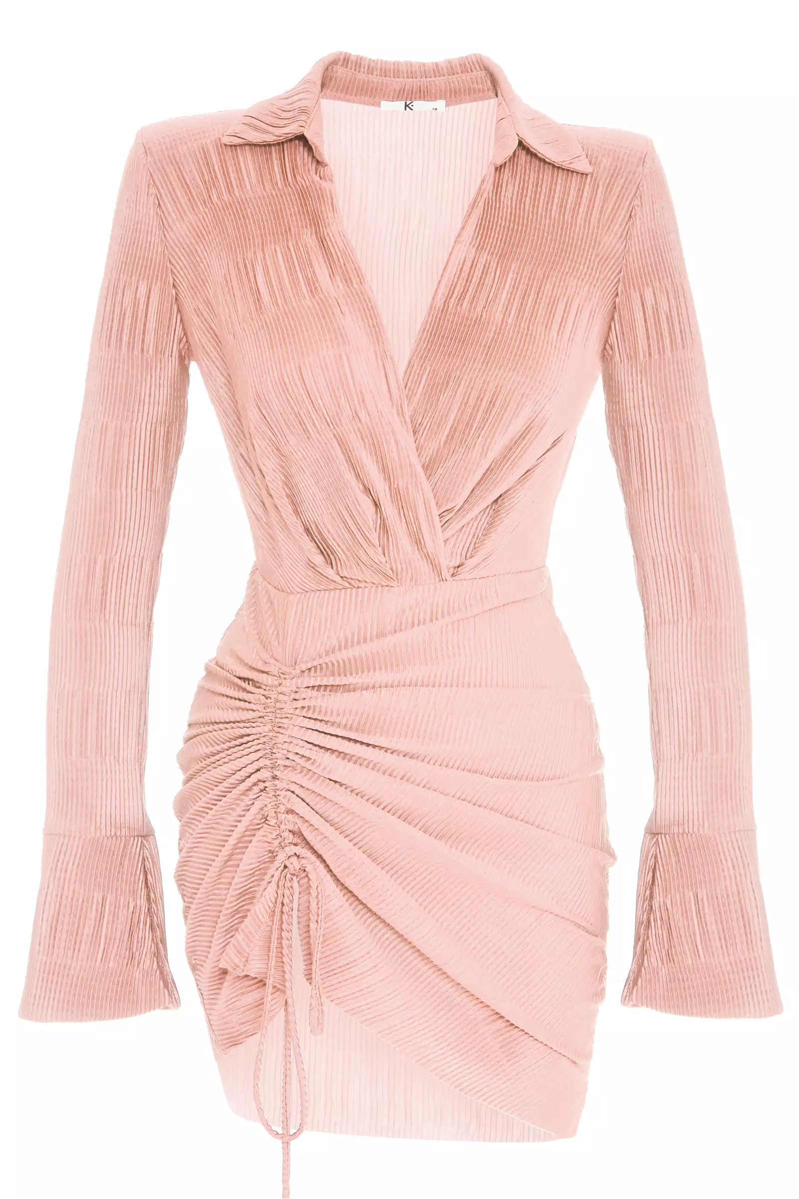 Blush sendy long sleeve midi dress