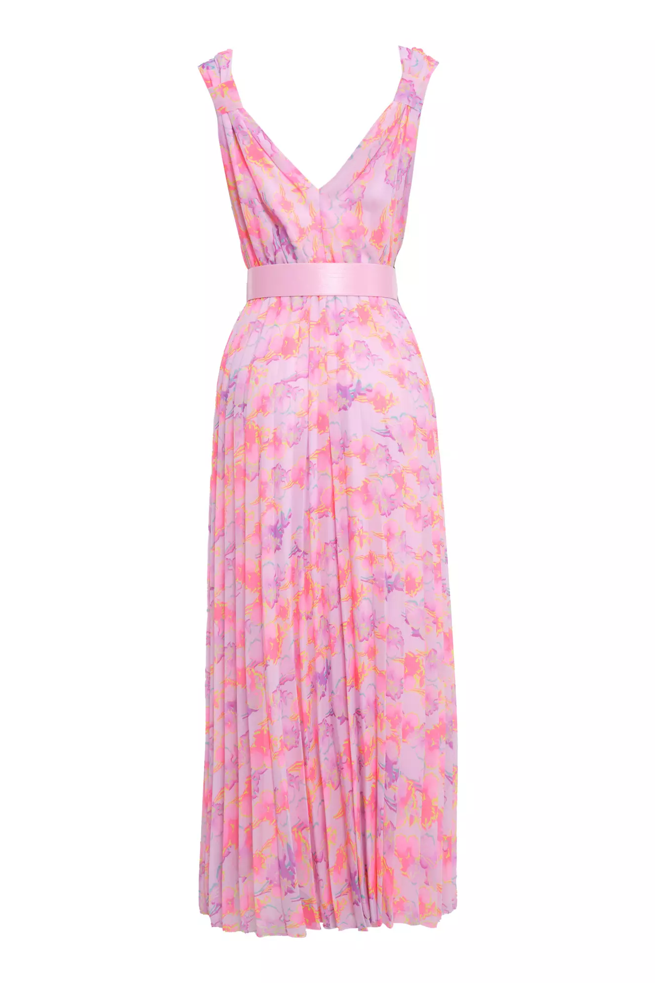 Printed Sifon Sleeveless Maxi Dress