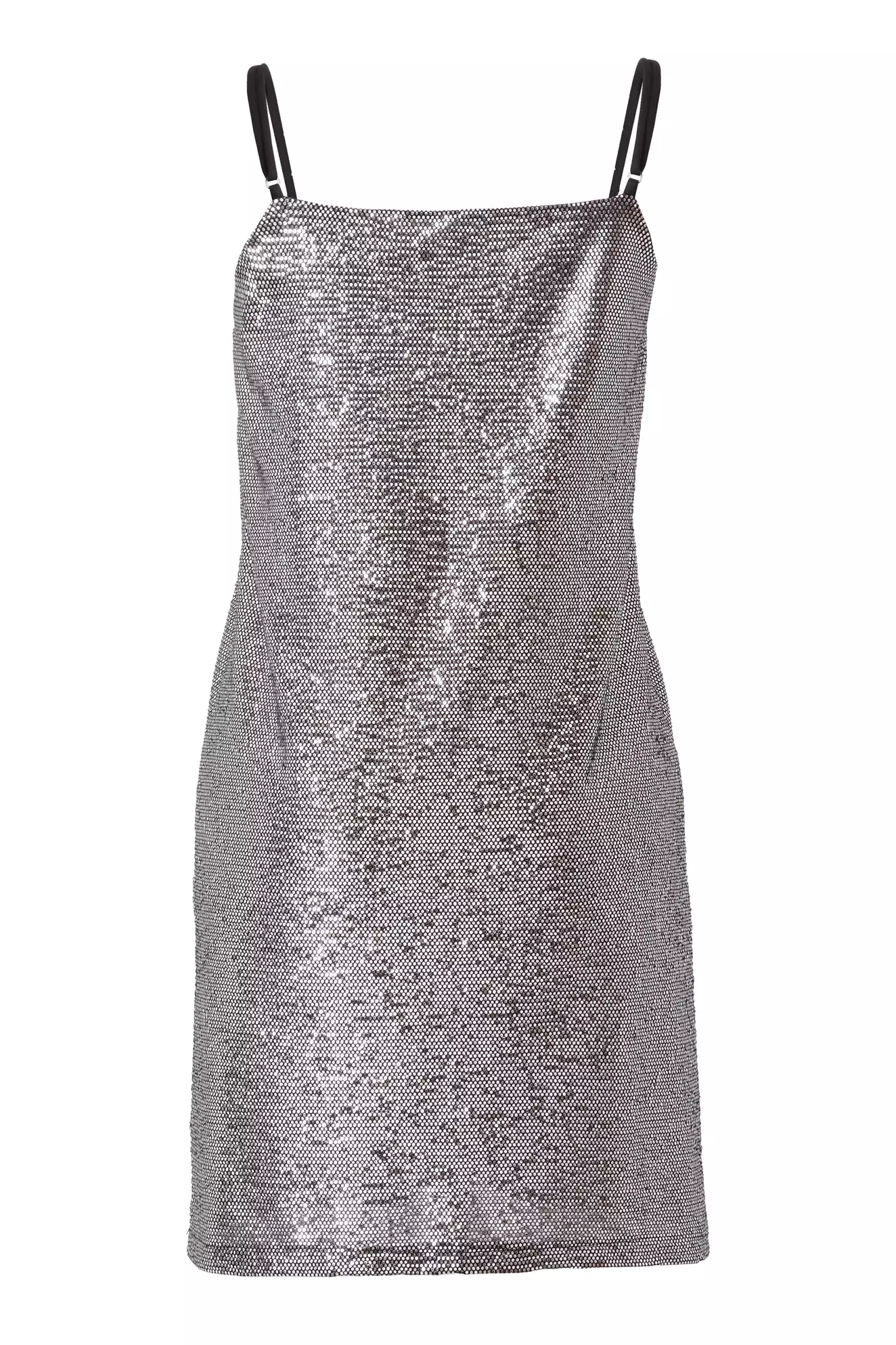 Printed Sequin Sleeveless Mini Dress