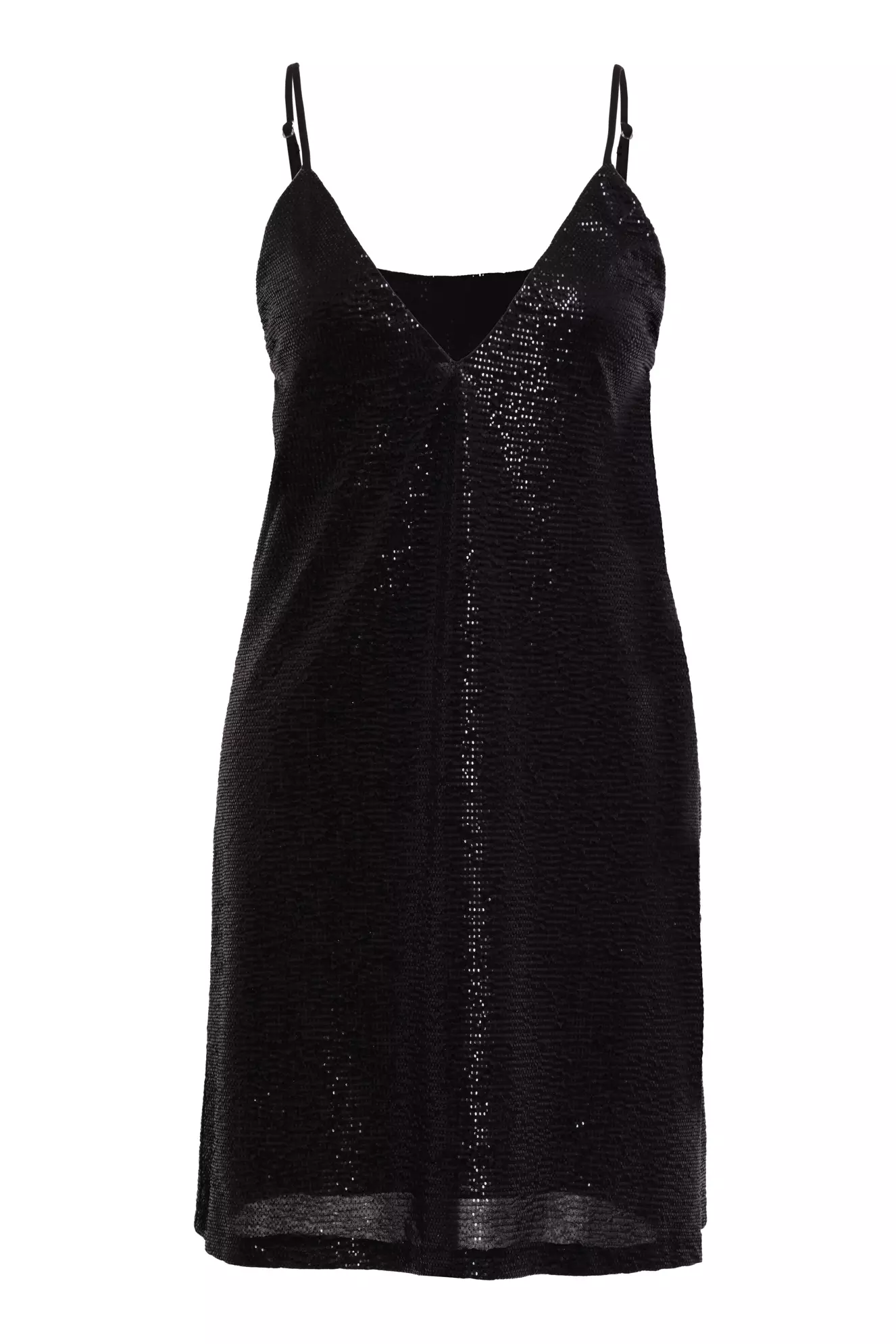 Silver Sequin Sleeveless Mini Dress