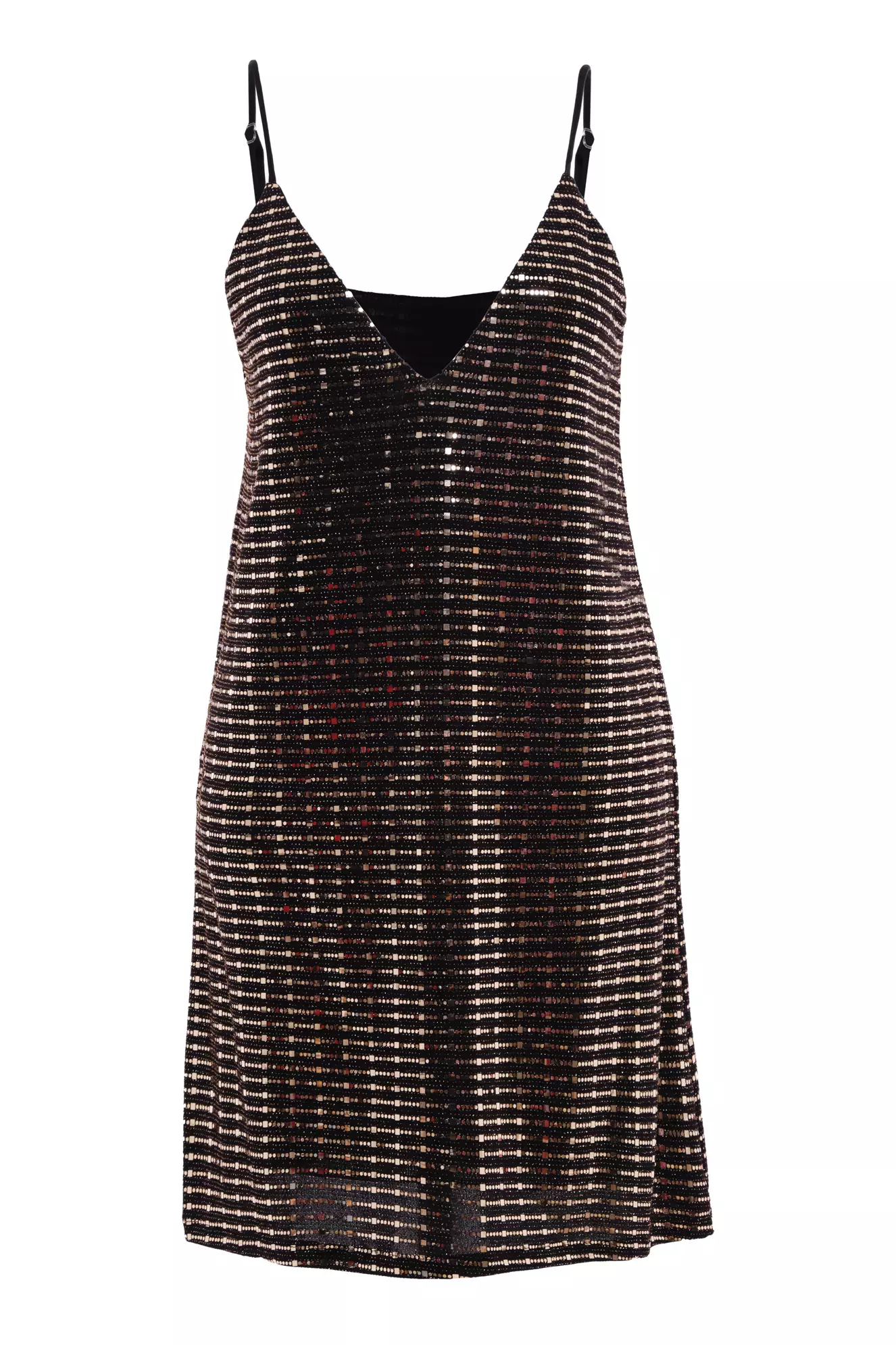 Silver Sequin Sleeveless Mini Dress