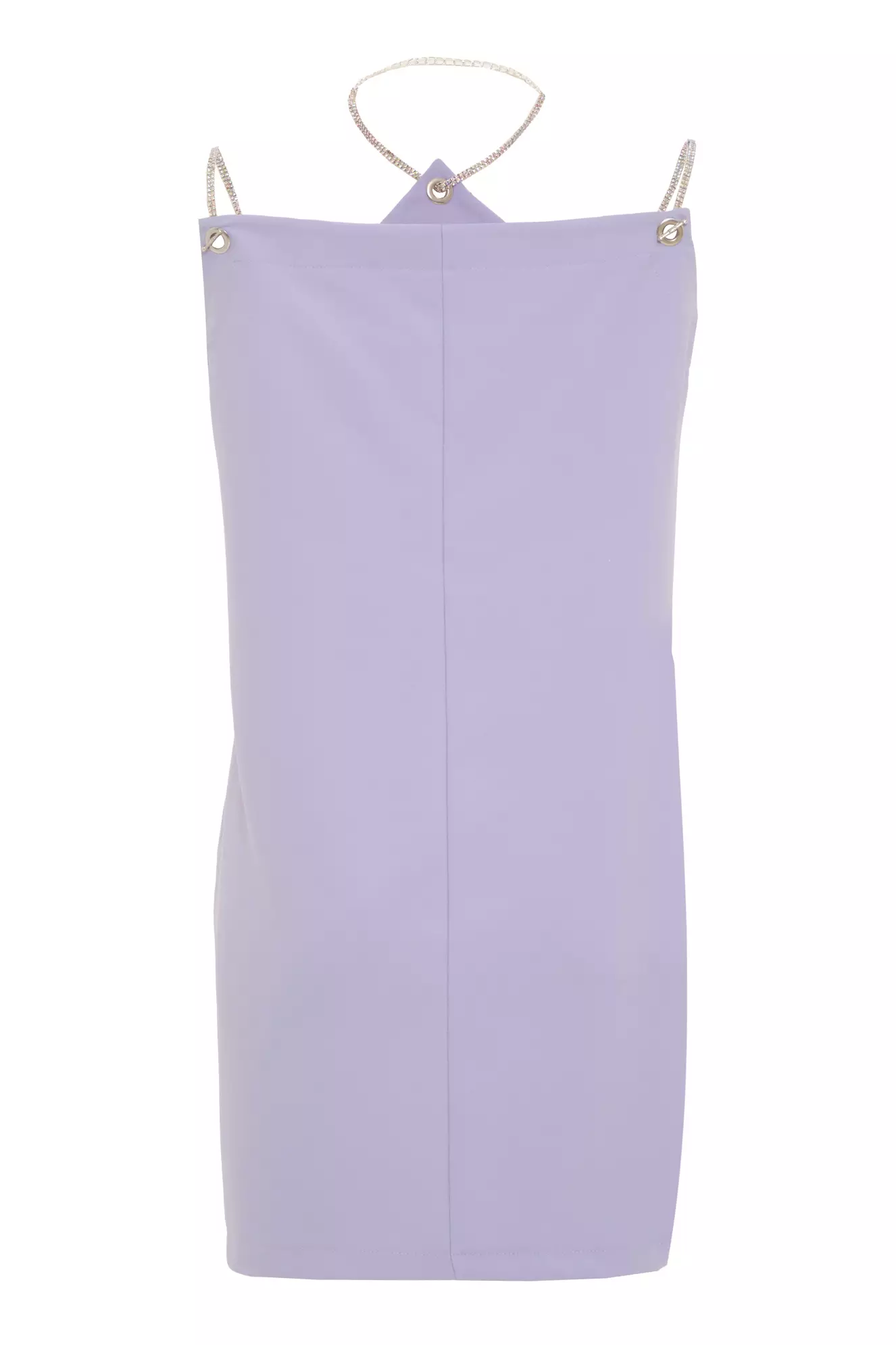 Lilac Crepe Sleeveless Mini Dress