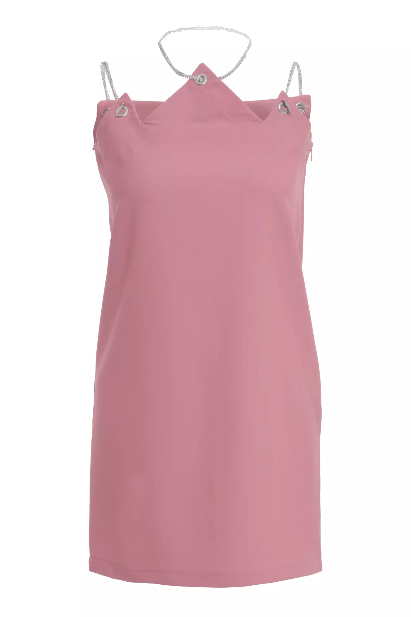 Printed Crepe Sleeveless Mini Dress